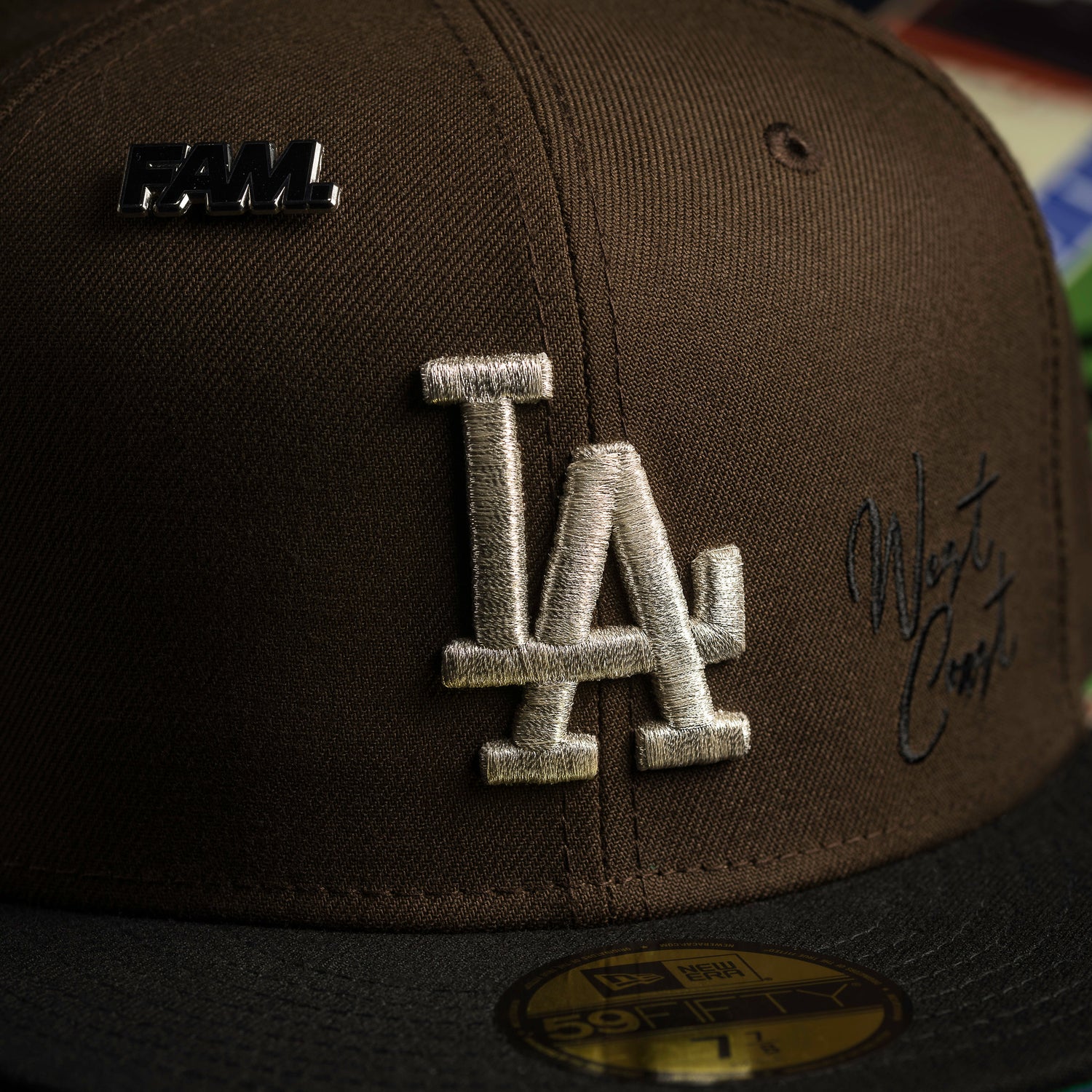 LOS ANGELES DODGERS MLB WALNUT BLACK TWO TONE GREEN UV / NEW ERA 59FIFTY CAP
