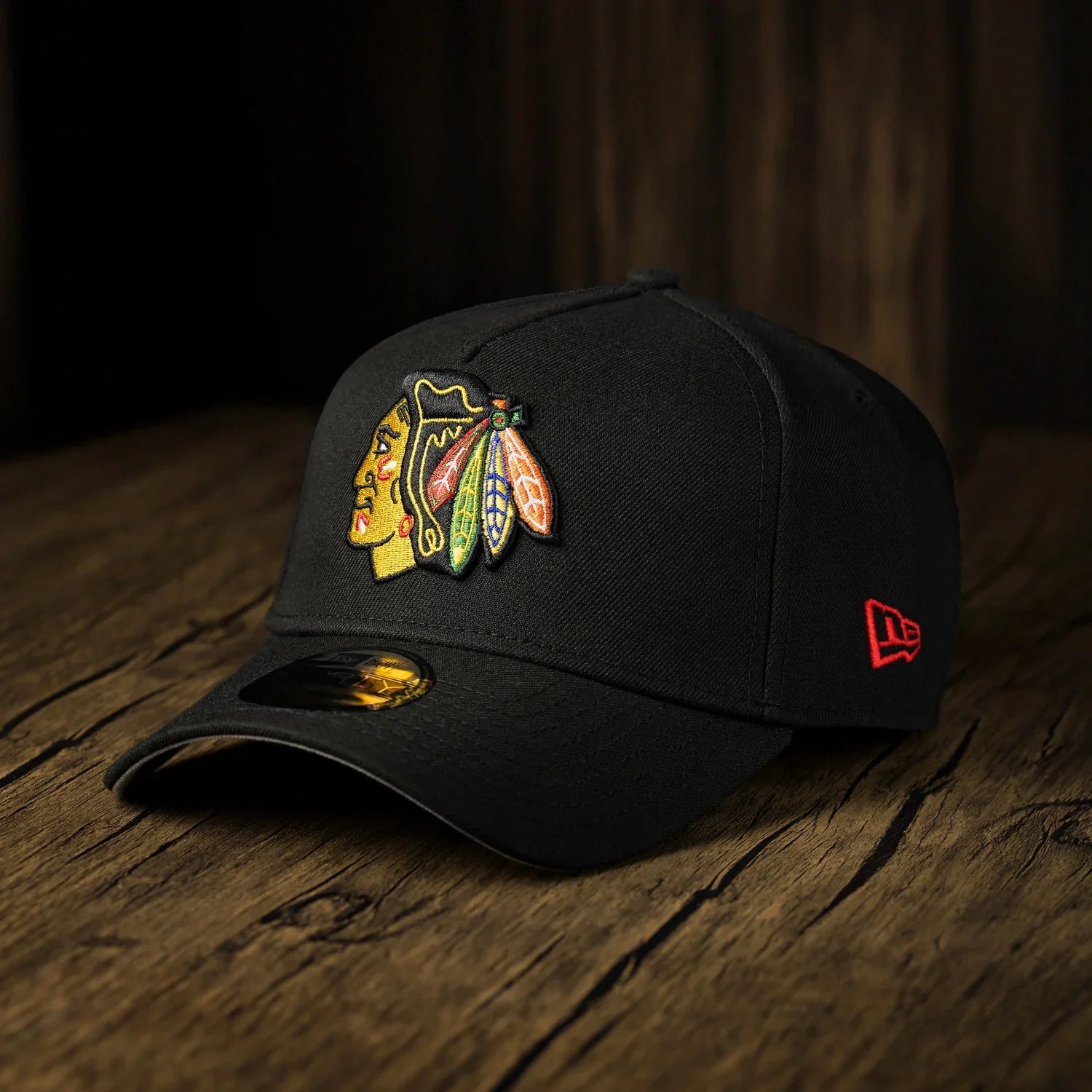 NEW ERA 9FORTY A-FRAME NHL CHICAGO BLACKHAWKS BLACK / GRAY UV SNAPBACK