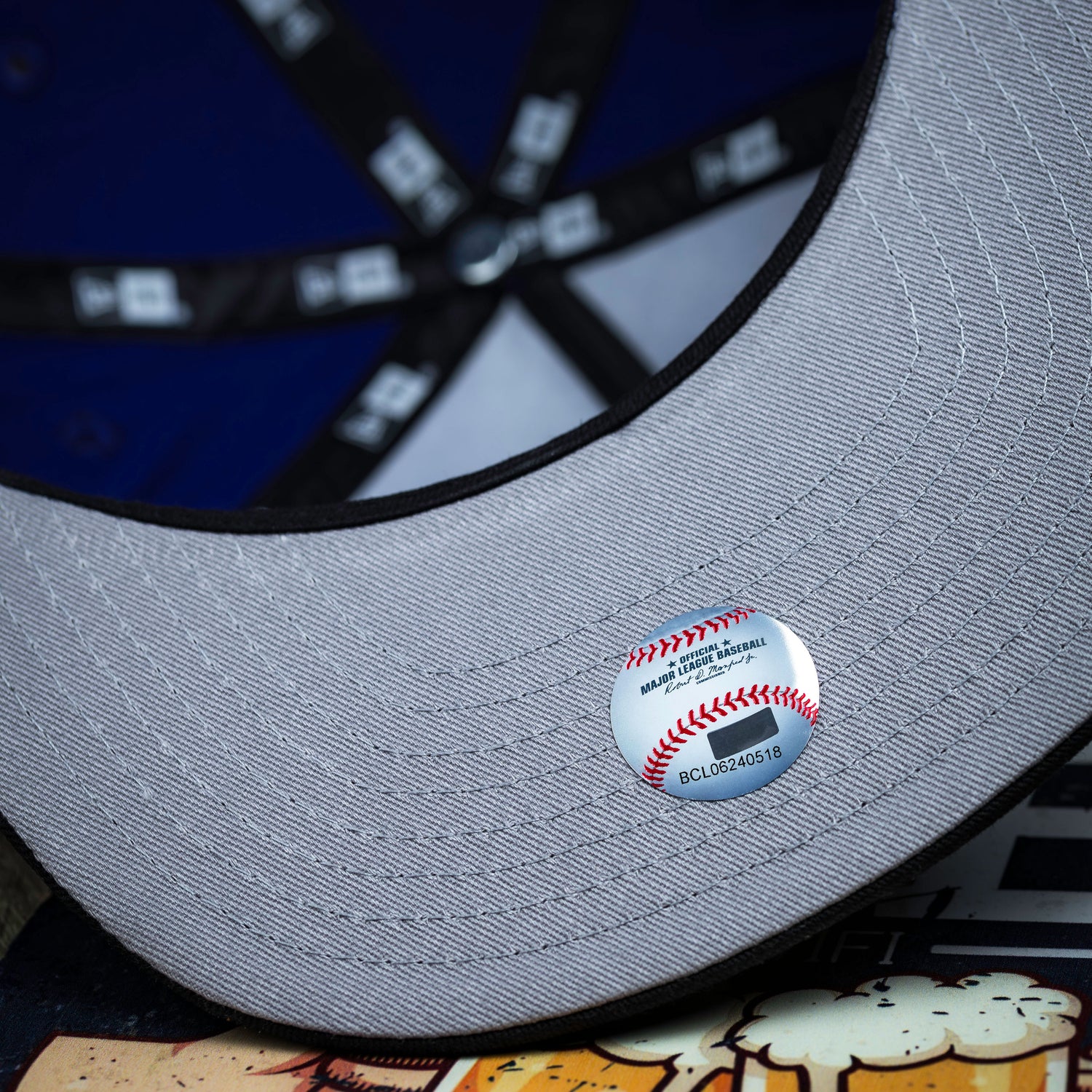 ATLANTA BRAVES MLB DARK ROYAL BLACK TWO TONE GRAY UV / NEW ERA GOLFER CAP