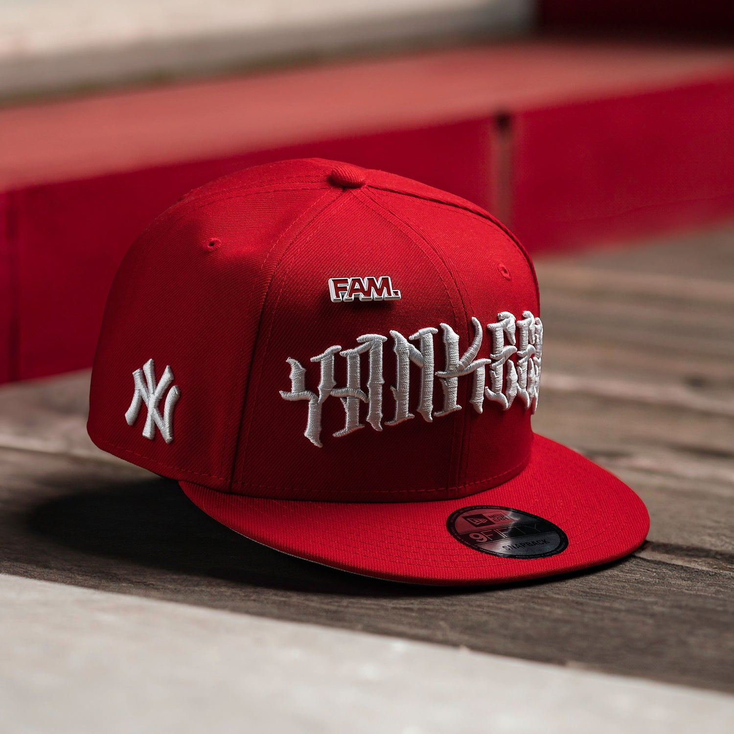 NEW YORK YANKEES MLB SCARLET GREY UV / NEW ERA 59FIFTY ADJUSTABLE CAP