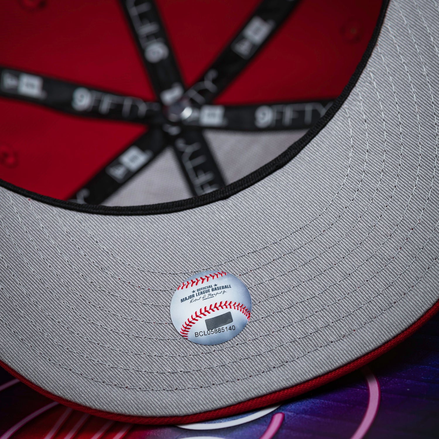 NEW YORK YANKEES MLB SCARLET GREY UV / NEW ERA 59FIFTY ADJUSTABLE CAP