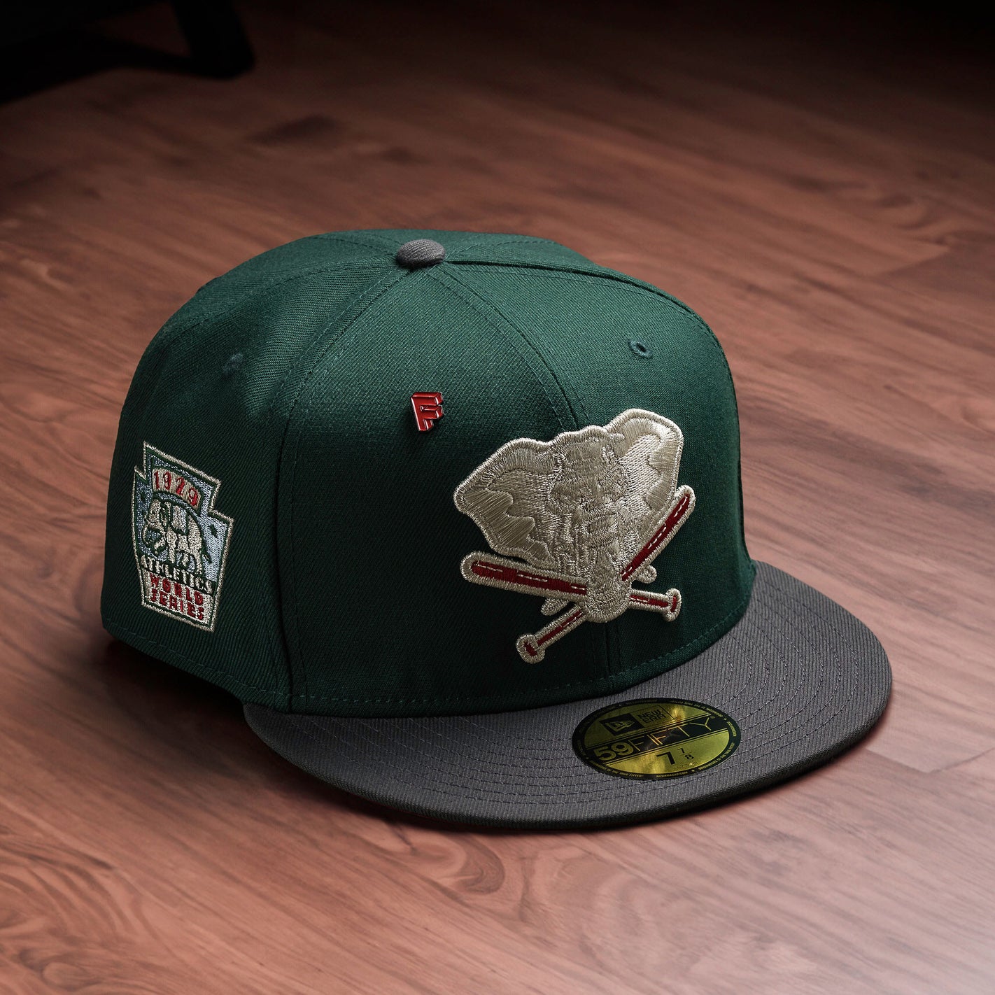 OAKLAND ATHLETICS MLB GREEN GRAPHITE TWO TONE CARDINAL UV / NEW ERA 59FIFTY CAP