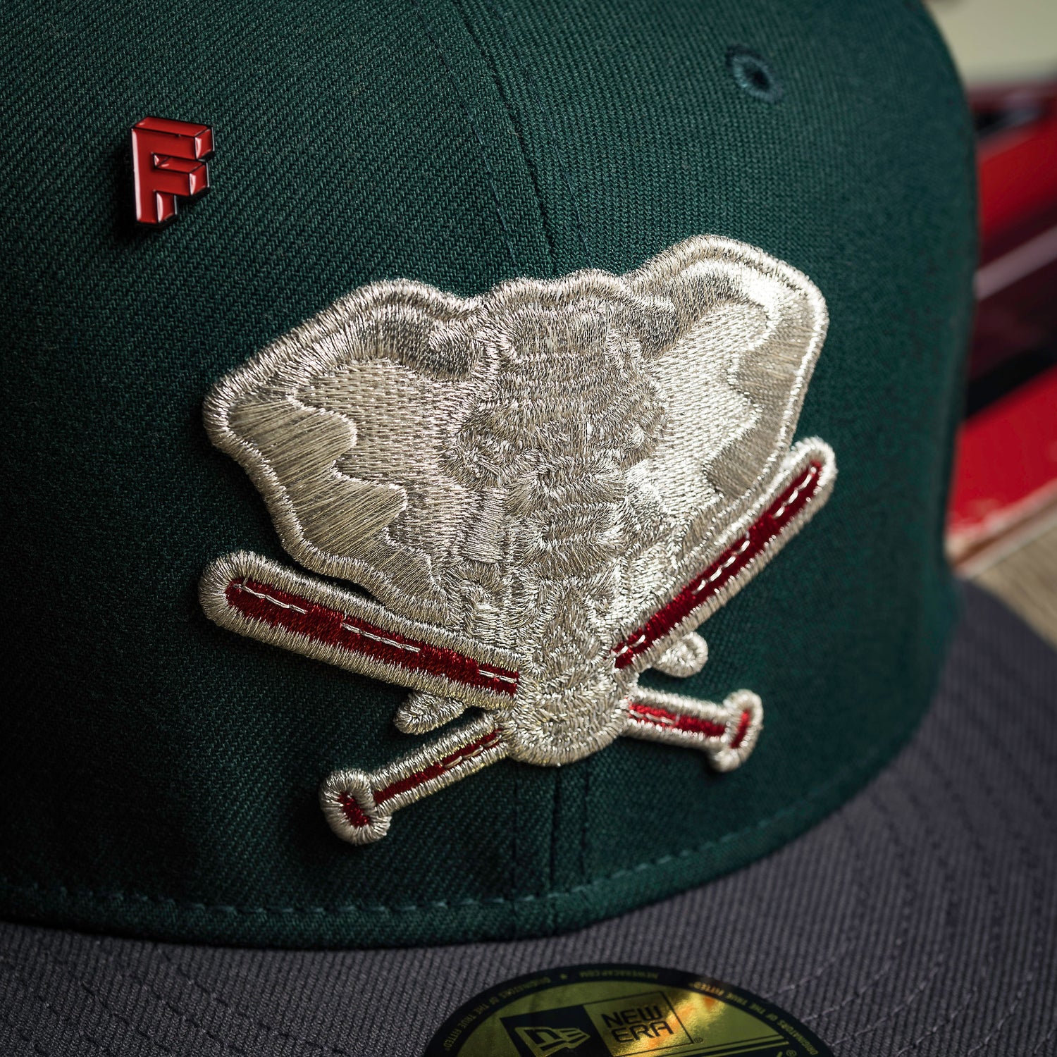 OAKLAND ATHLETICS MLB GREEN GRAPHITE TWO TONE CARDINAL UV / NEW ERA 59FIFTY CAP