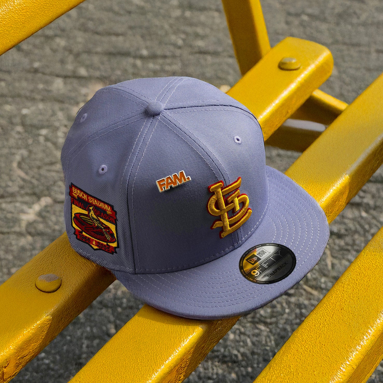 ST. LOUIS CARDINALS MLB LAVENDER GREY UV / NEW ERA 9FIFTY SNAPBACK