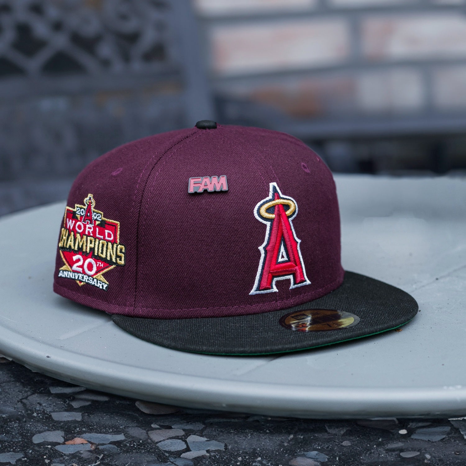 NEW ERA 59FIFTY MLB ANAHEIM ANGELS 20TH ANNIVERSARY TWO TONE / KELLY GREEN UV FITTED CAP