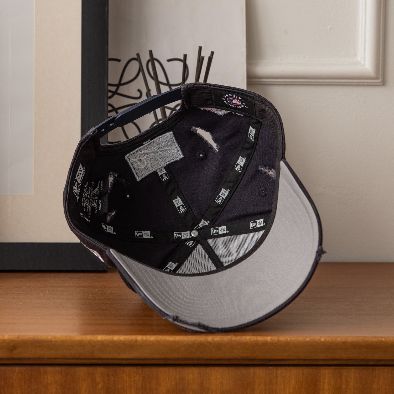 NEW ERA 9FORTY A FRAME  LOS ANGELES DODGERS WASHED DISTRESSED NAVY CAP - FAM EXCLUSIVE