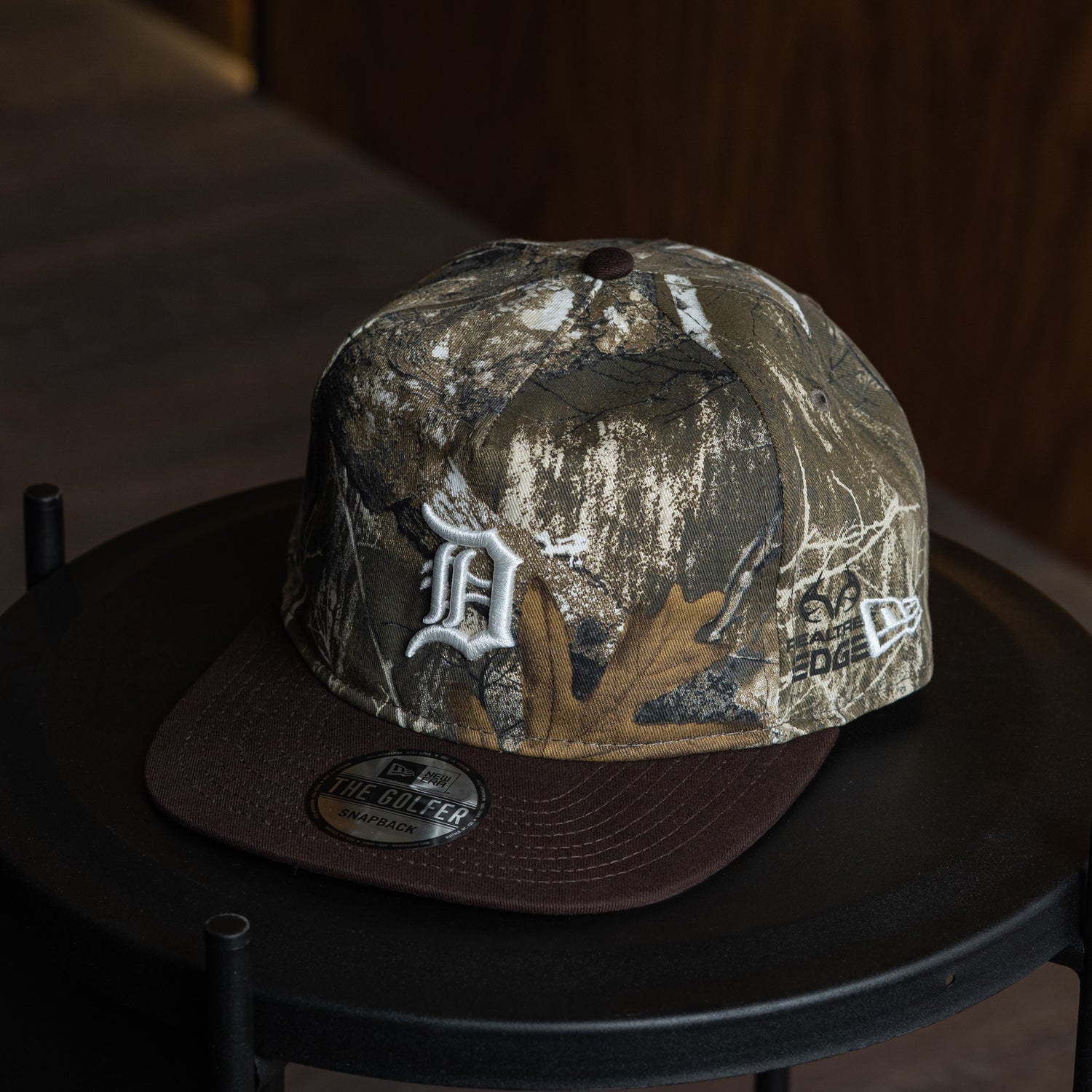 DETROIT TIGERS MLB REAL TREE TWO TONE STONE UV / NEW ERA GOLFER CAP