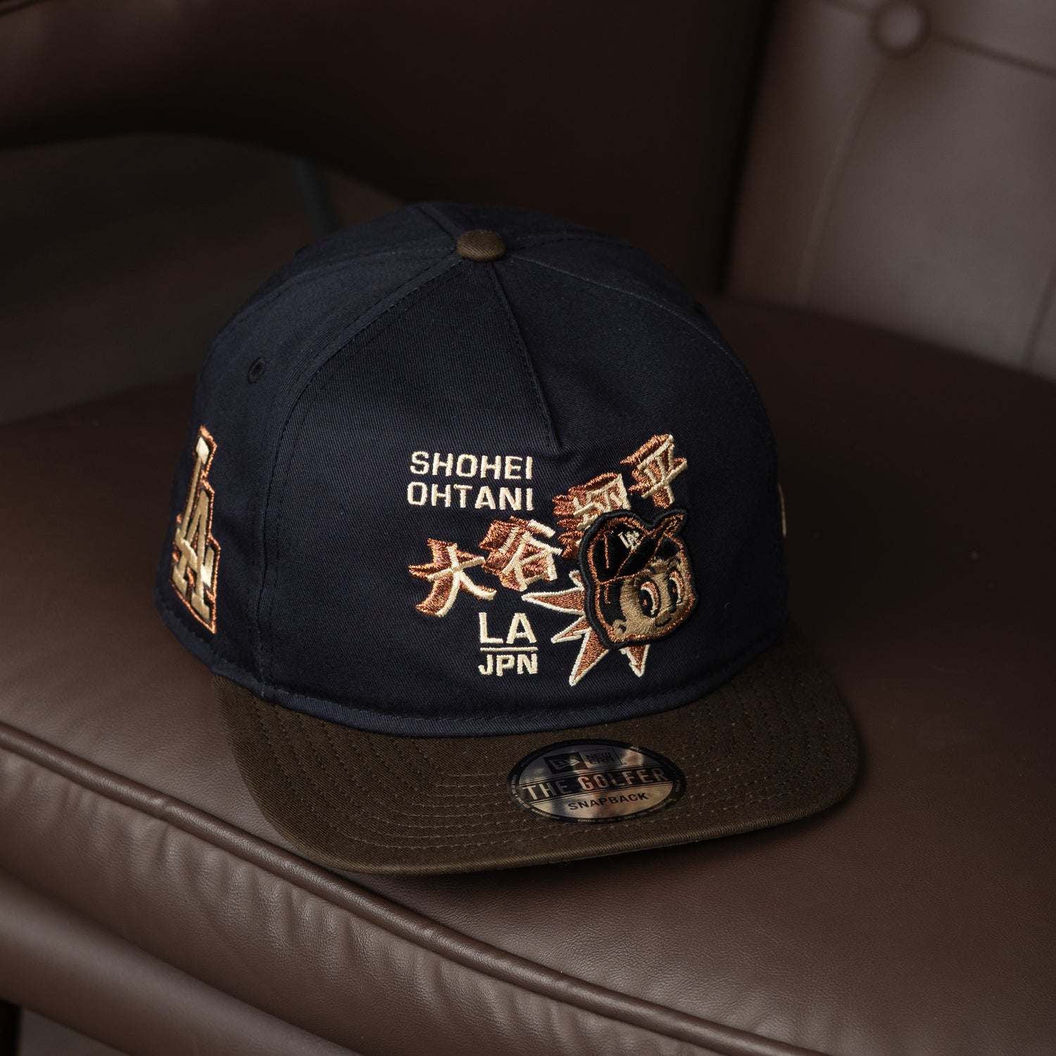 LOS ANGELES DODGERS MLB NAVY WALNUT TWO TONE GRAY UV / NEW ERA GOLFER CAP