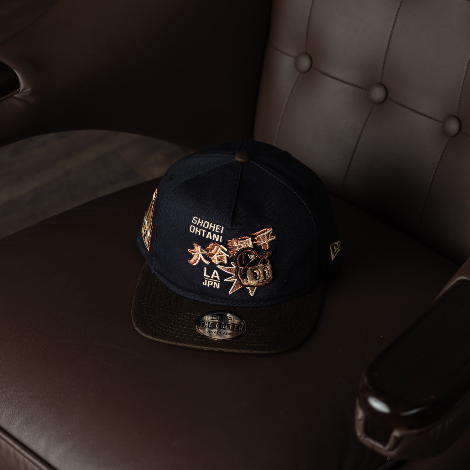 LOS ANGELES DODGERS MLB NAVY WALNUT TWO TONE GRAY UV / NEW ERA GOLFER CAP