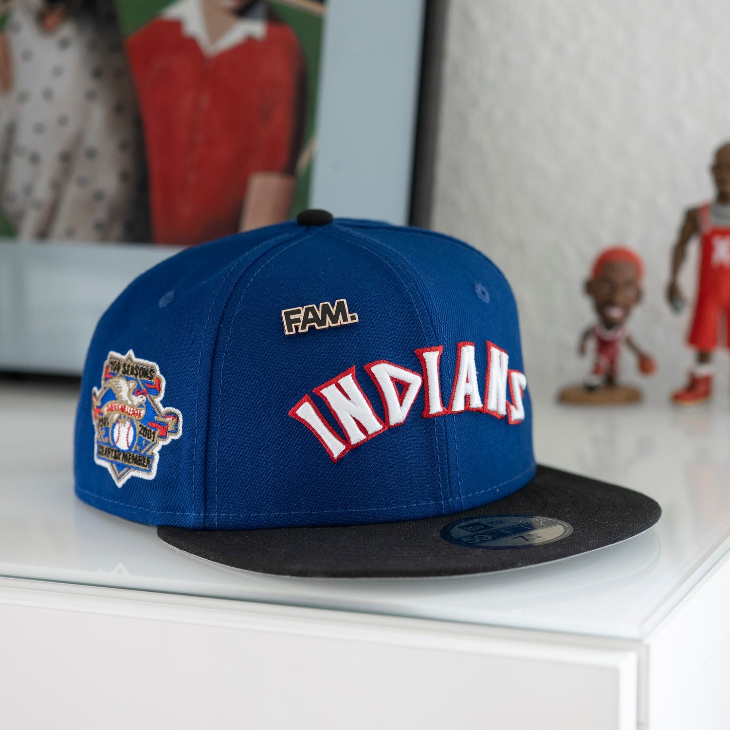 NEW ERA 59FIFTY MLB CLEVELAND INDIANS 100 SEASONS TWO TONE / GREY UV FITTED CAP