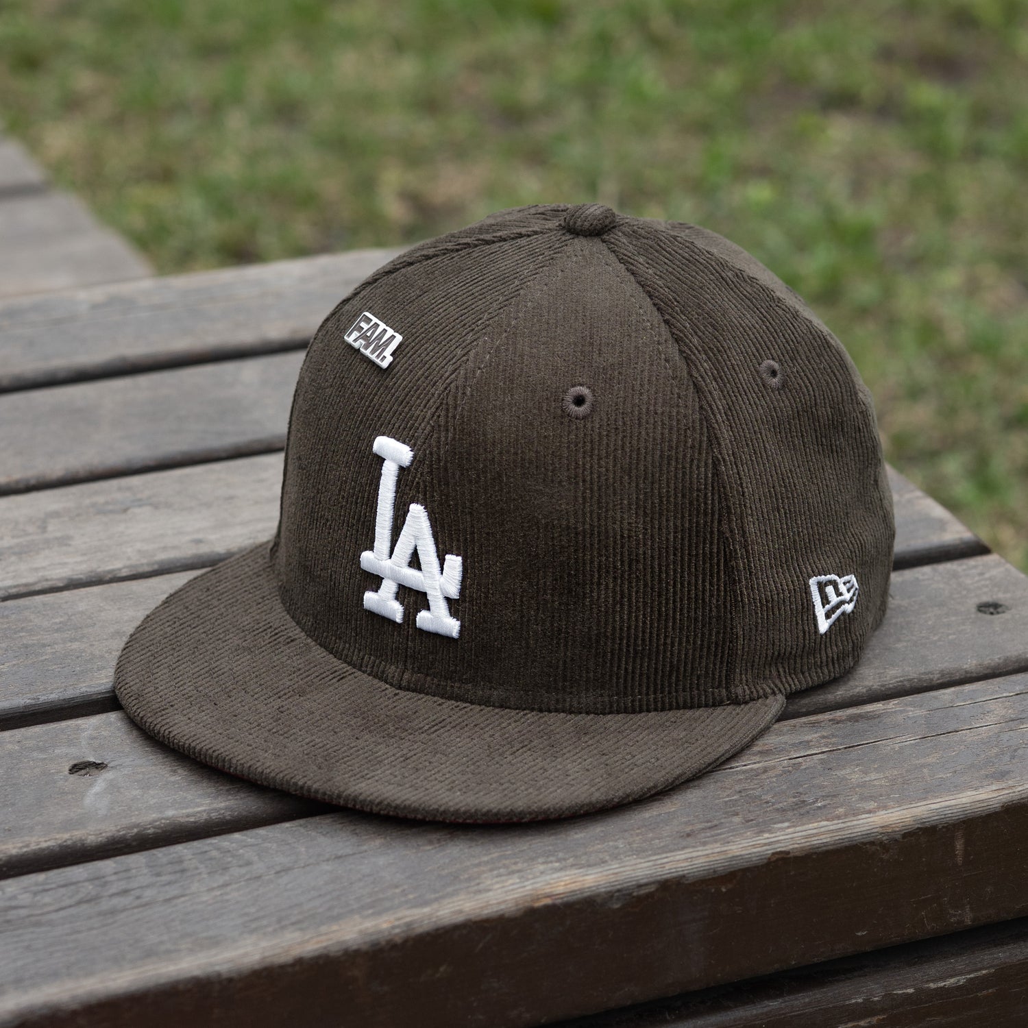 LOS ANGELES DODGERS MLB WALNUT CORDUROY CARDINAL UV / NEW ERA 59FIFTY