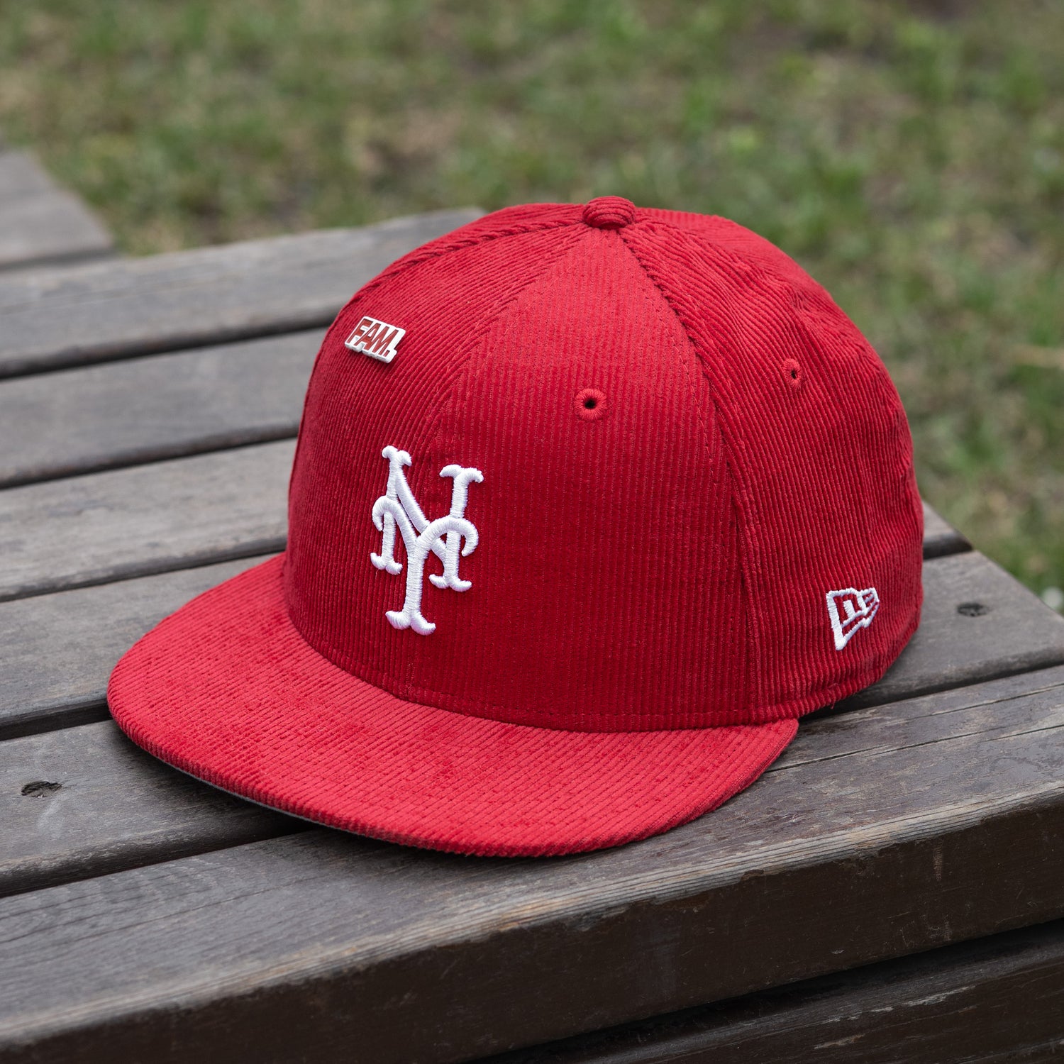 NEW YORK METS MLB SCARLET CORDUROY GREY UV / NEW ERA 59FIFTY