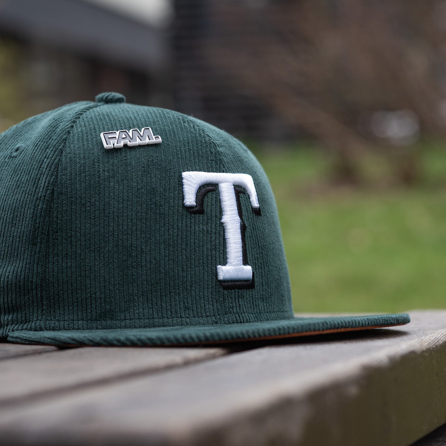 TEXAS RANGERS MLB DARK GREEN CORDUROY ORANGE UV / NEW ERA 59FIFTY