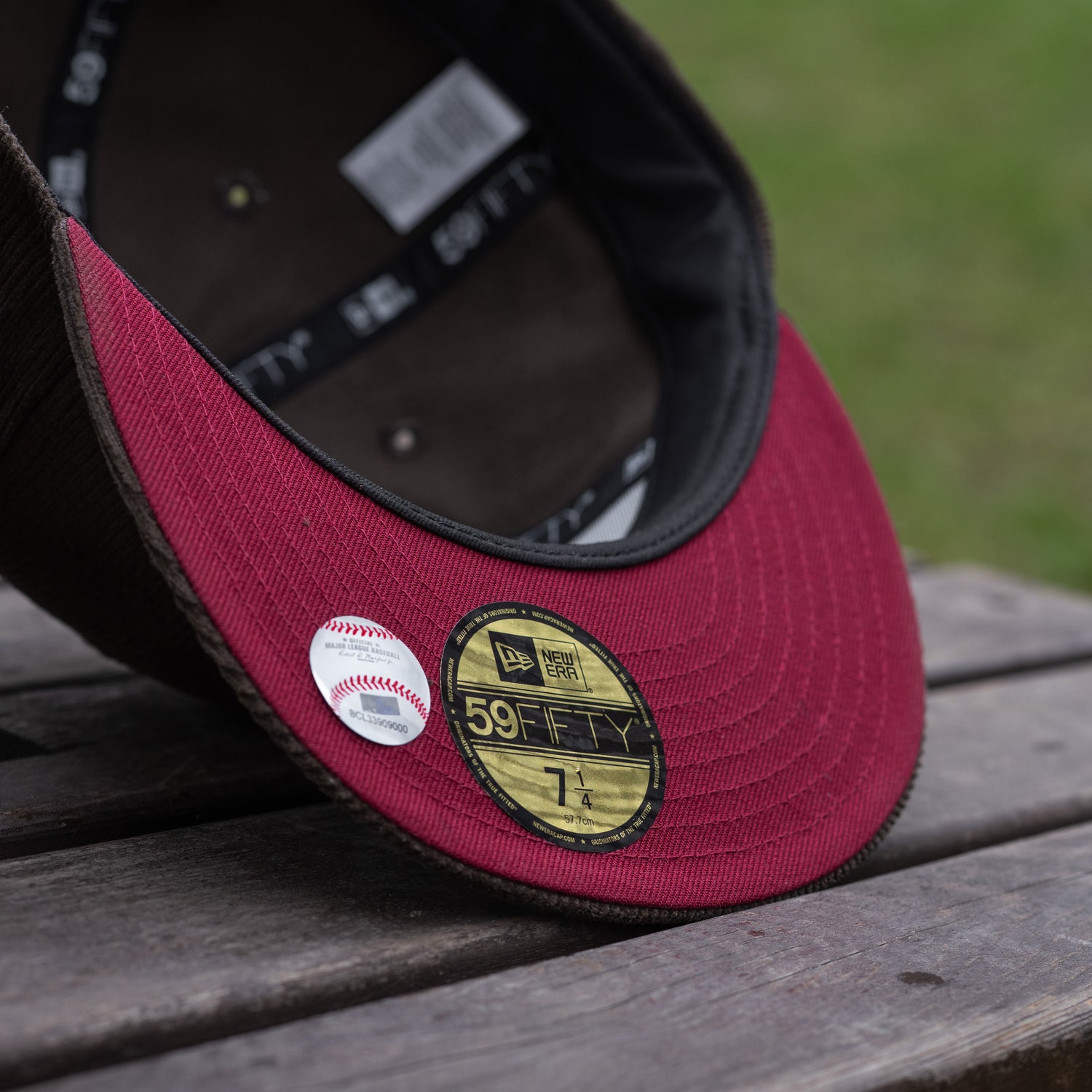 LOS ANGELES DODGERS MLB WALNUT CORDUROY CARDINAL UV / NEW ERA 59FIFTY