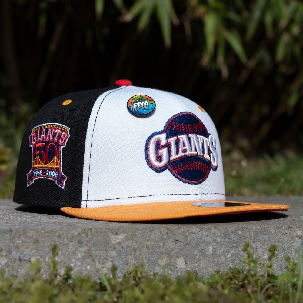 NEW ERA 59FIFTY MLB SAN FRANCISCO GIANTS 50TH ANNIVERSARY TWO TONE / FRONT DOOR RED UV FITTED CAP