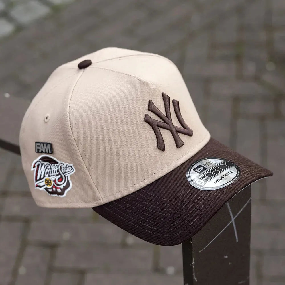 NEW ERA 9FORTY A-FRAME MLB NEW YORK YANKEES WORLD SERIES 1998 TWO TONE / GREY UV SNAPBACK - FAM