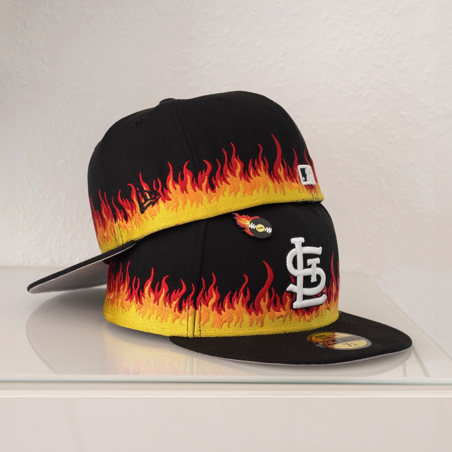 NEW ERA 59FIFTY MLB SAINT LOUIS CARDINALS FLAME BLACK / GREY UV FITTED CAP
