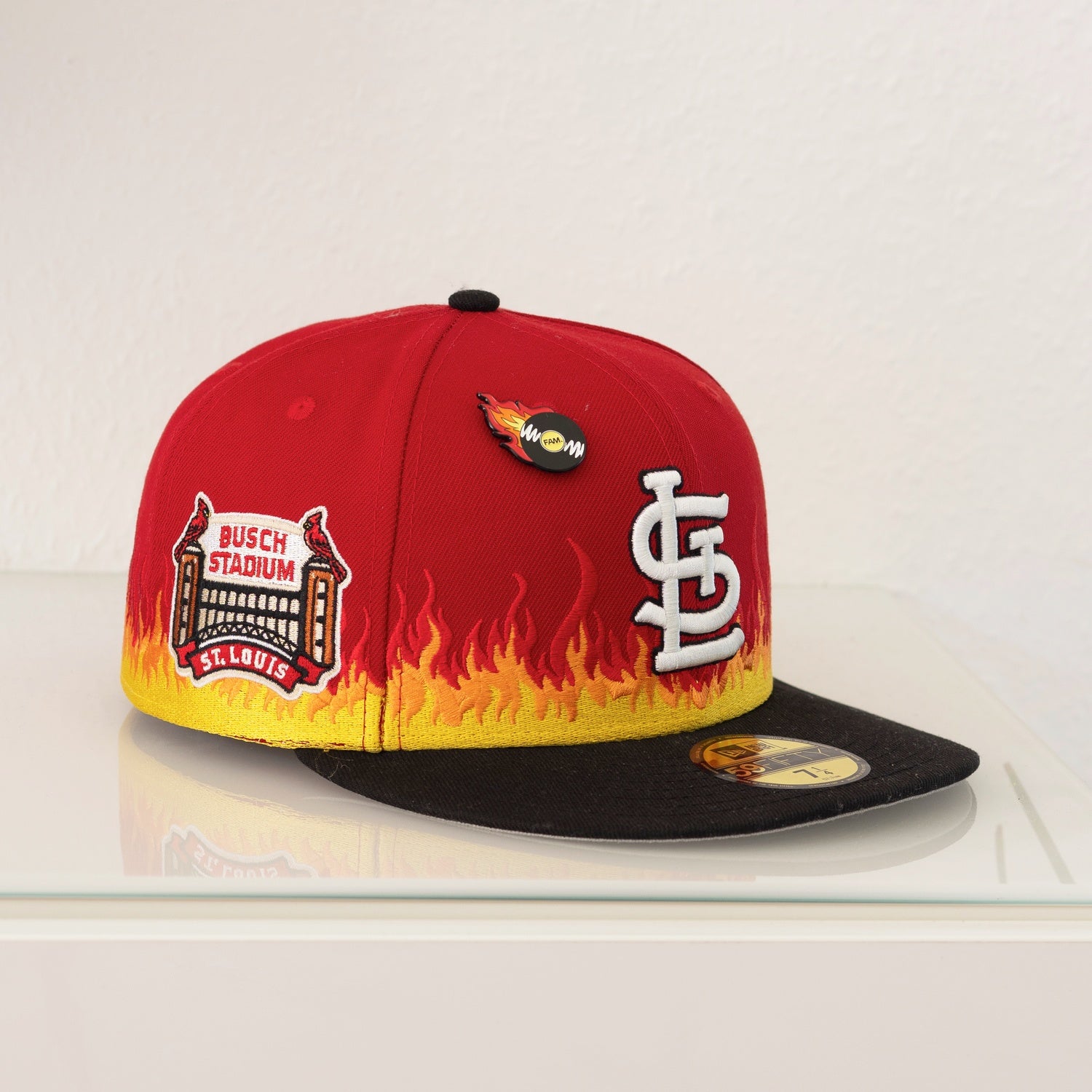 NEW ERA 59FIFTY MLB SAINT LOUIS CARDINALS BUCH STADIUM FLAME TWO TONE / GREY UV FITTED CAP