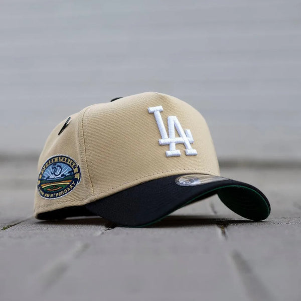 NEW ERA 9FORTY A-FRAME MLB LOS ANGELES DODGERS BEIGE / GREEN SNAPBACK