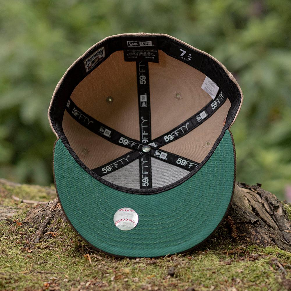 NEW ERA 59FIFTY MLB CALIFORNIA ANGELS 25TH ANNIVERSARY TWO TONE / EMERALD GREEN UV FITTED CAP - FAM