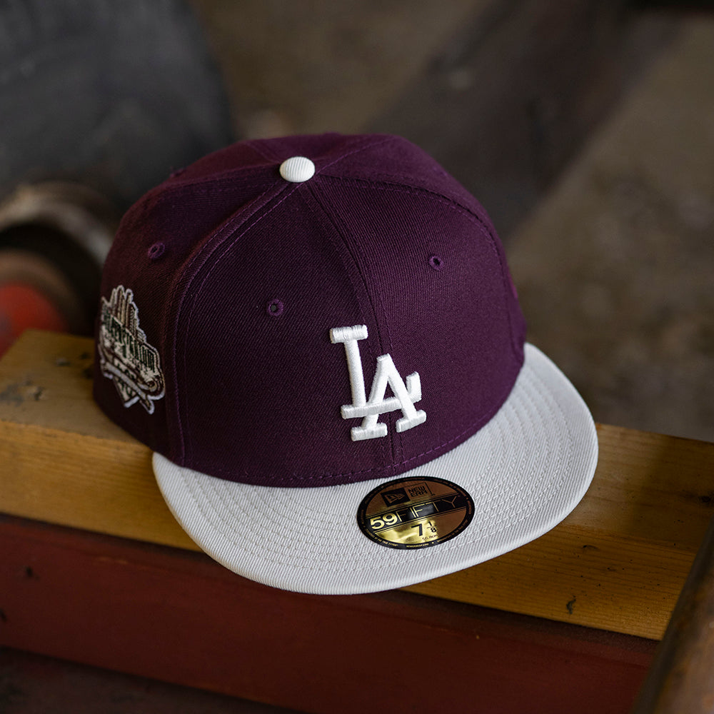 Exclusive New Era Los Angeles Dodgers Fitted Hat MLB Club Size 7 1/2 2tone  Gray