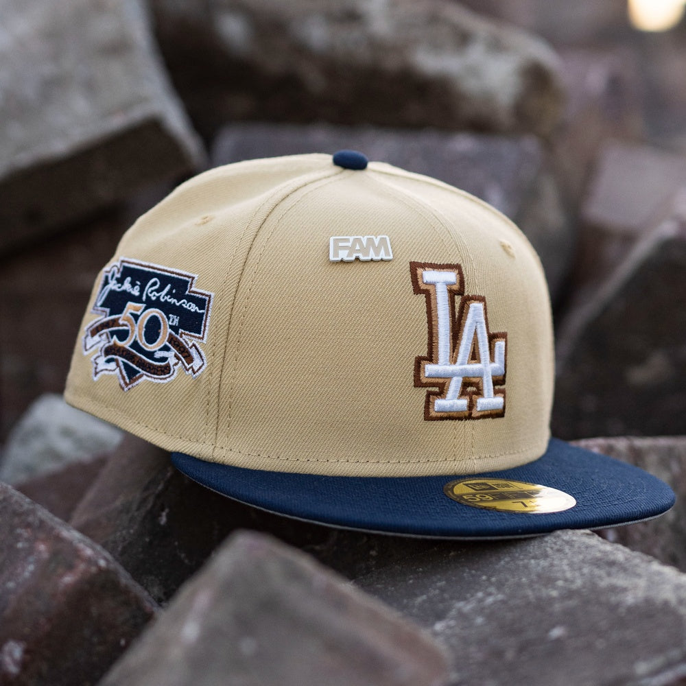 EXCLUSIVE 59FIFTY MLB BROOKLYN DODGERS WS 1955 SOFT YELLOW/ PINK UV