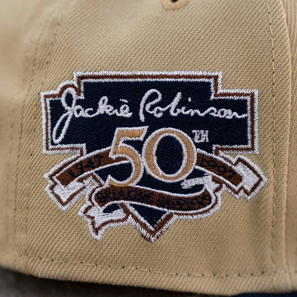 NEW ERA 59FIFTY MLB LOS ANGELES DODGERS 50TH JACKIE ROBINSON ANNIVERSARY TWO TONE / GREY UV FITTED CAP