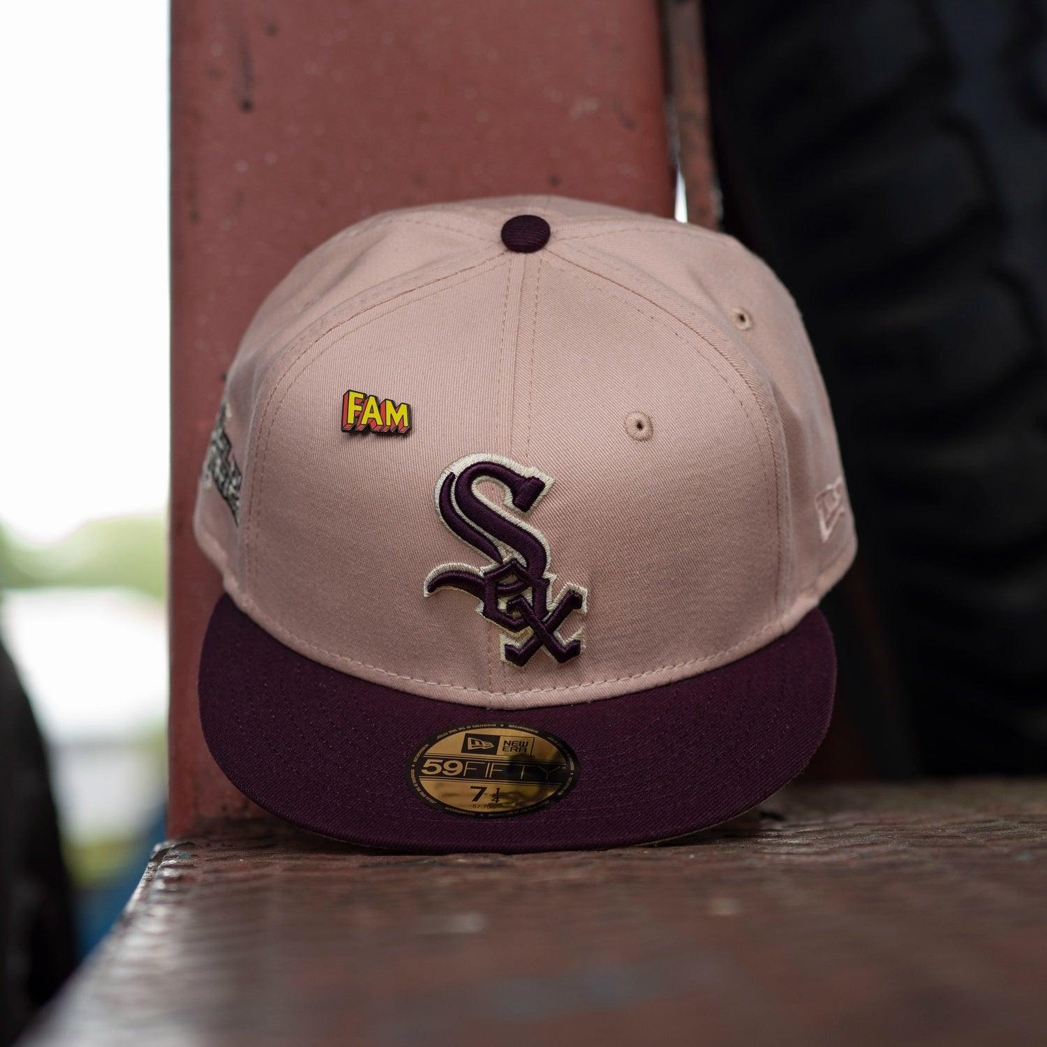 NEW ERA 59FIFTY MLB CHICAGO WHITE SOX WORLD SERIES 2005 TWO TONE / SOFT YELLOW UV FITTED CAP - FAM