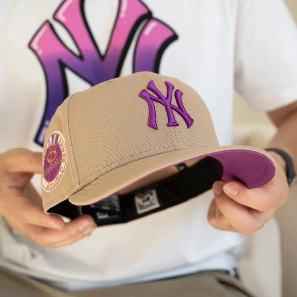 帽子 grape NEW ERA 59FIFTY MLB NEW YORK YANKEES WORLD SERIES 1962 CAMEL
