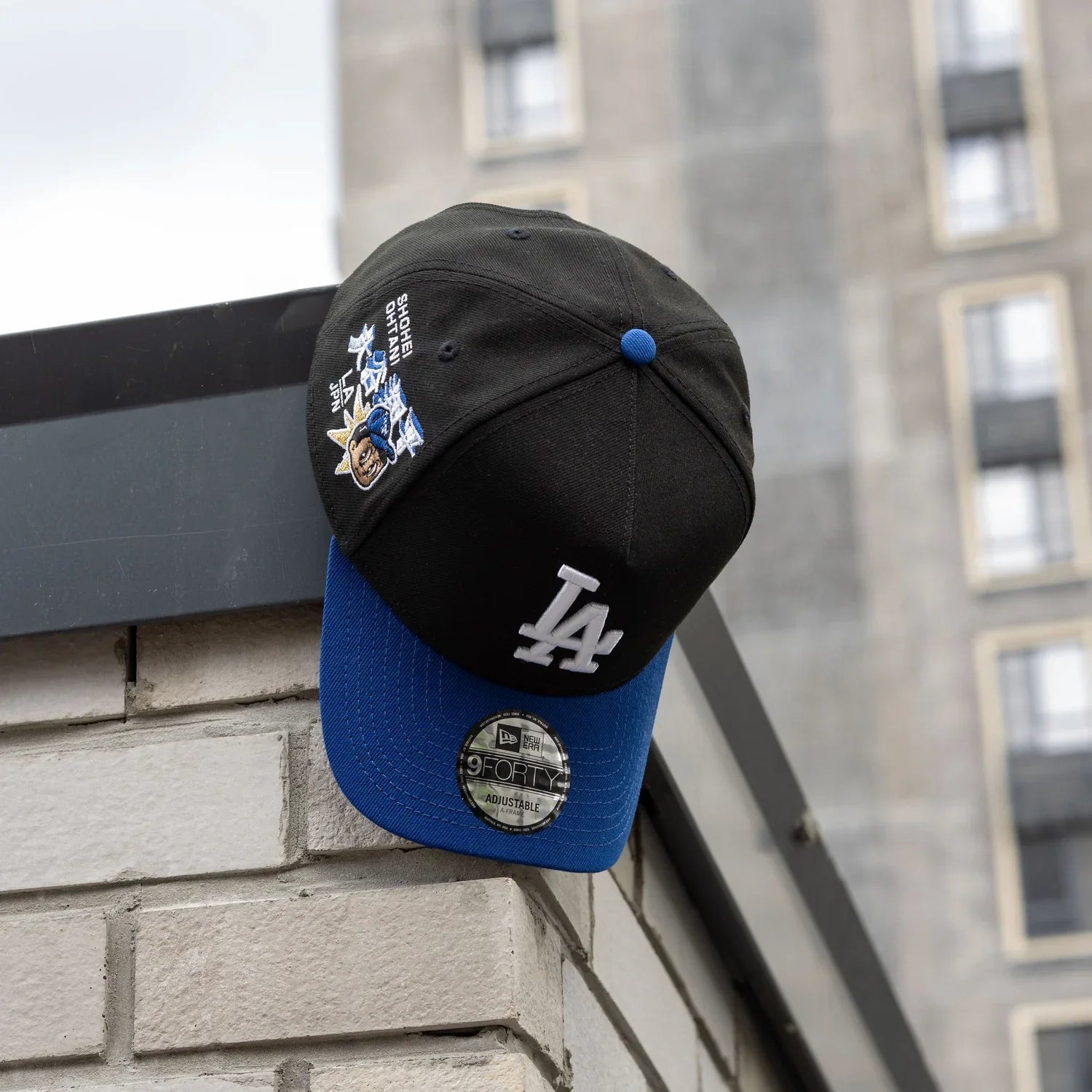 NEW ERA 9FORTY A-FRAME MLB SHOHEI OHTANI LOS ANGELES DODGERS BLACK / GRAY UV SNAPBACK