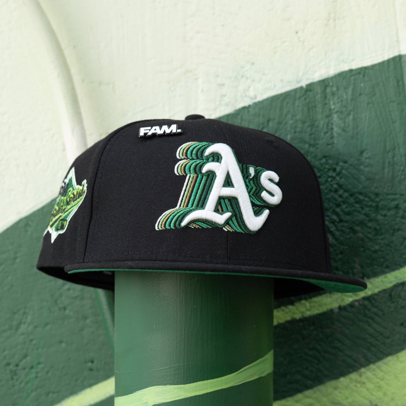 OAKLAND ATHLETICS MLB BLACK GREEN UV / NEW ERA 59FIFTY FITTED CAP