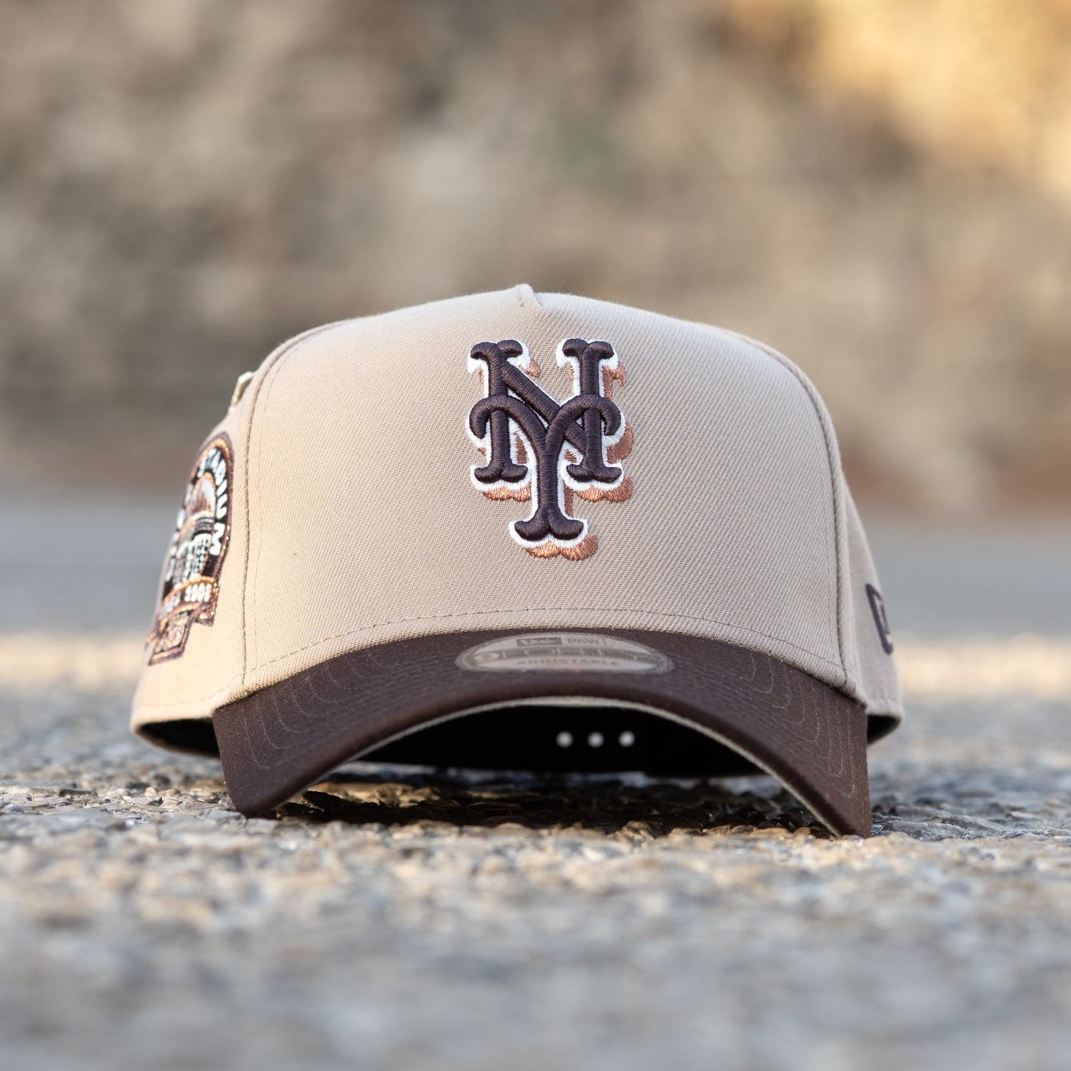 NEW YORK METS MLB CAMEL WOOD TWO ONE GRAY UV / NEW ERA 9FORTY A-FRAME