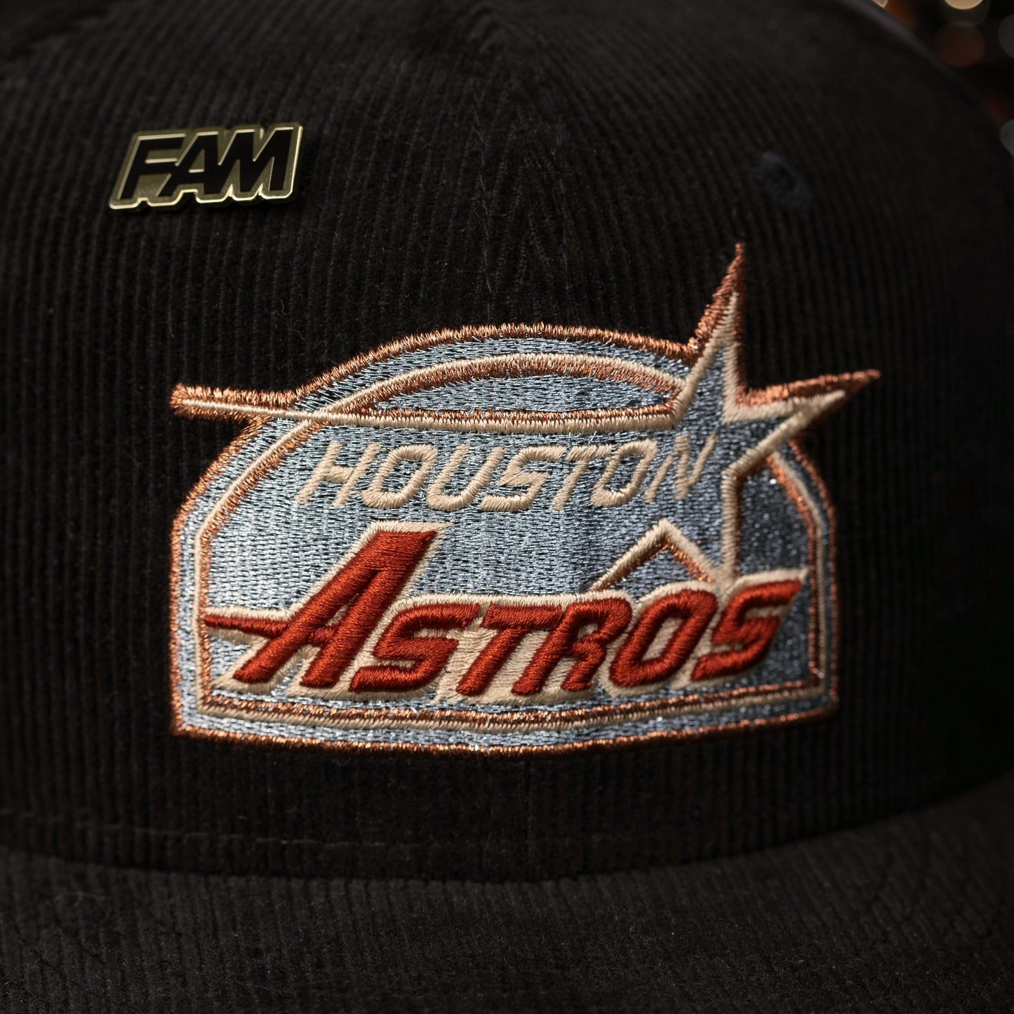 NEW ERA 59FIFTY MLB HOUSTON ASTROS 35TH ANNIVERSARY BLACK CORD / KHAKI UV FITTED CAP