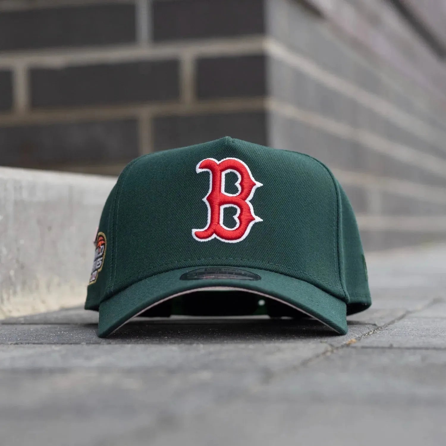 NEW ERA 9FORTY A-FRAME MLB BOSTON RED SOX DARK GREEN PINK SNAPBACK