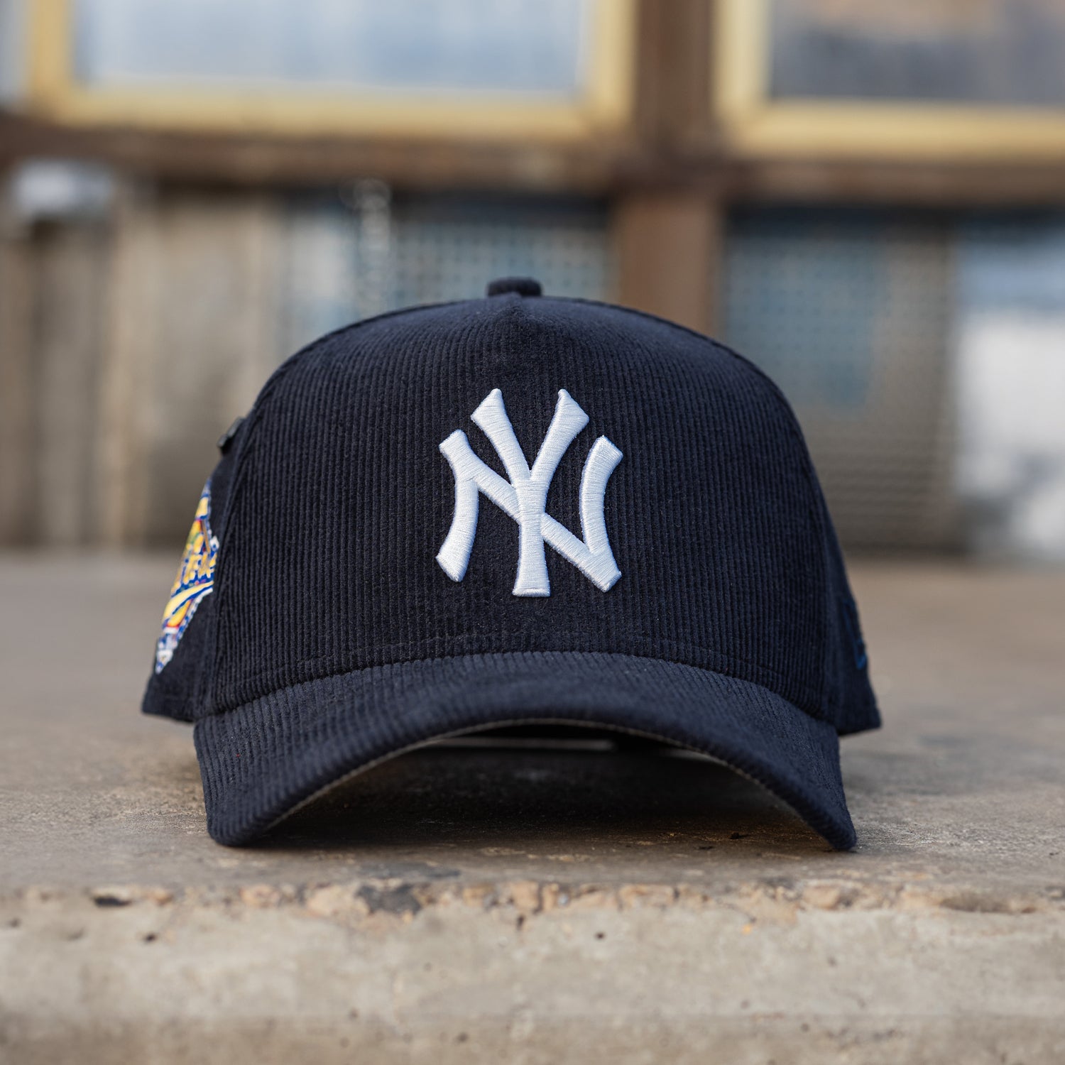 NEW YORK YANKEES MLB CORDUROY NAVY GRAY UV / NEW ERA 9FORTY A-FRAME