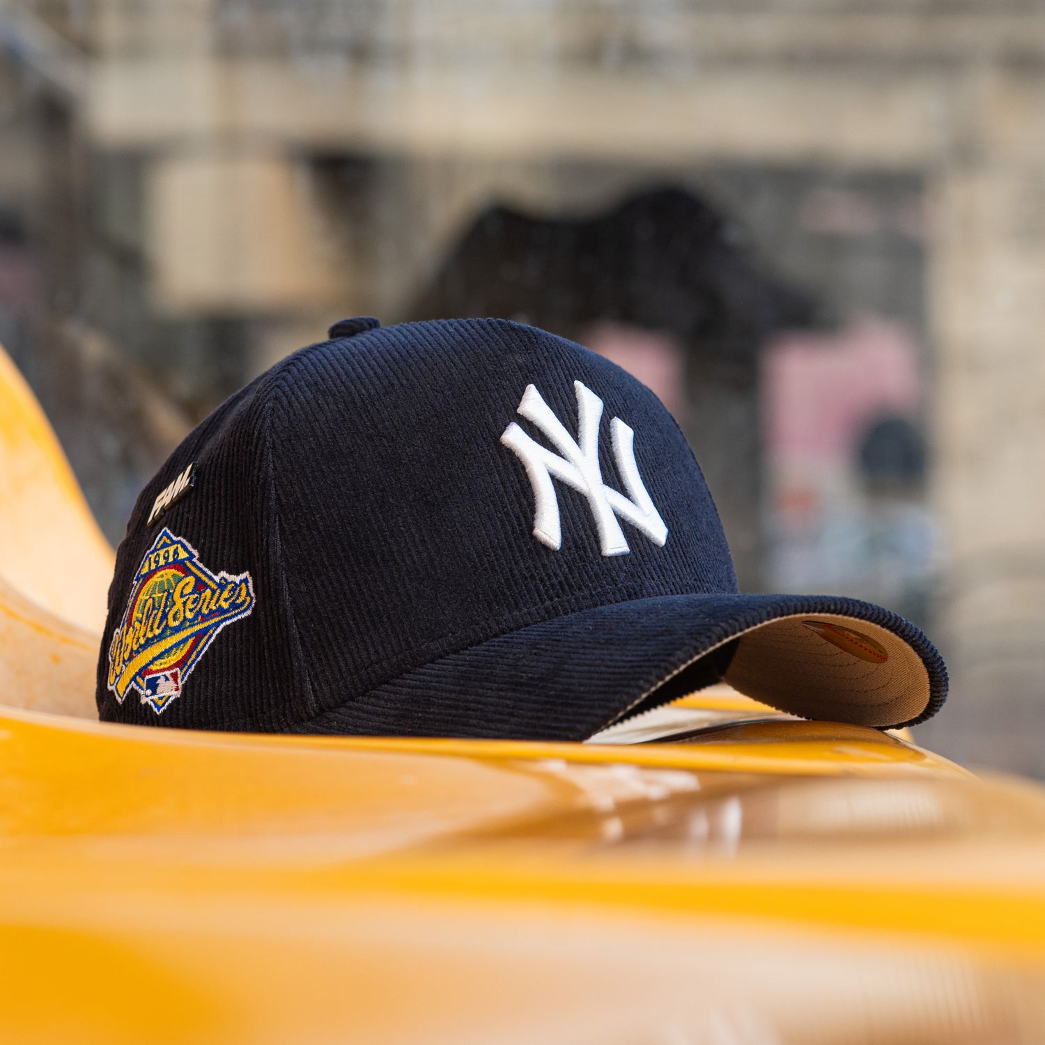 NEW YORK YANKEES MLB CORDUROY NAVY GRAY UV / NEW ERA 9FORTY A-FRAME