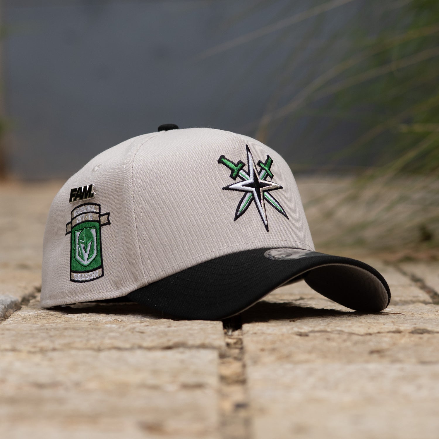 VEGAS GOLDEN KNIGHTS NHL STONE BLACK TWO TONE GRAY UV / NEW ERA 9FORTY A-FRAME