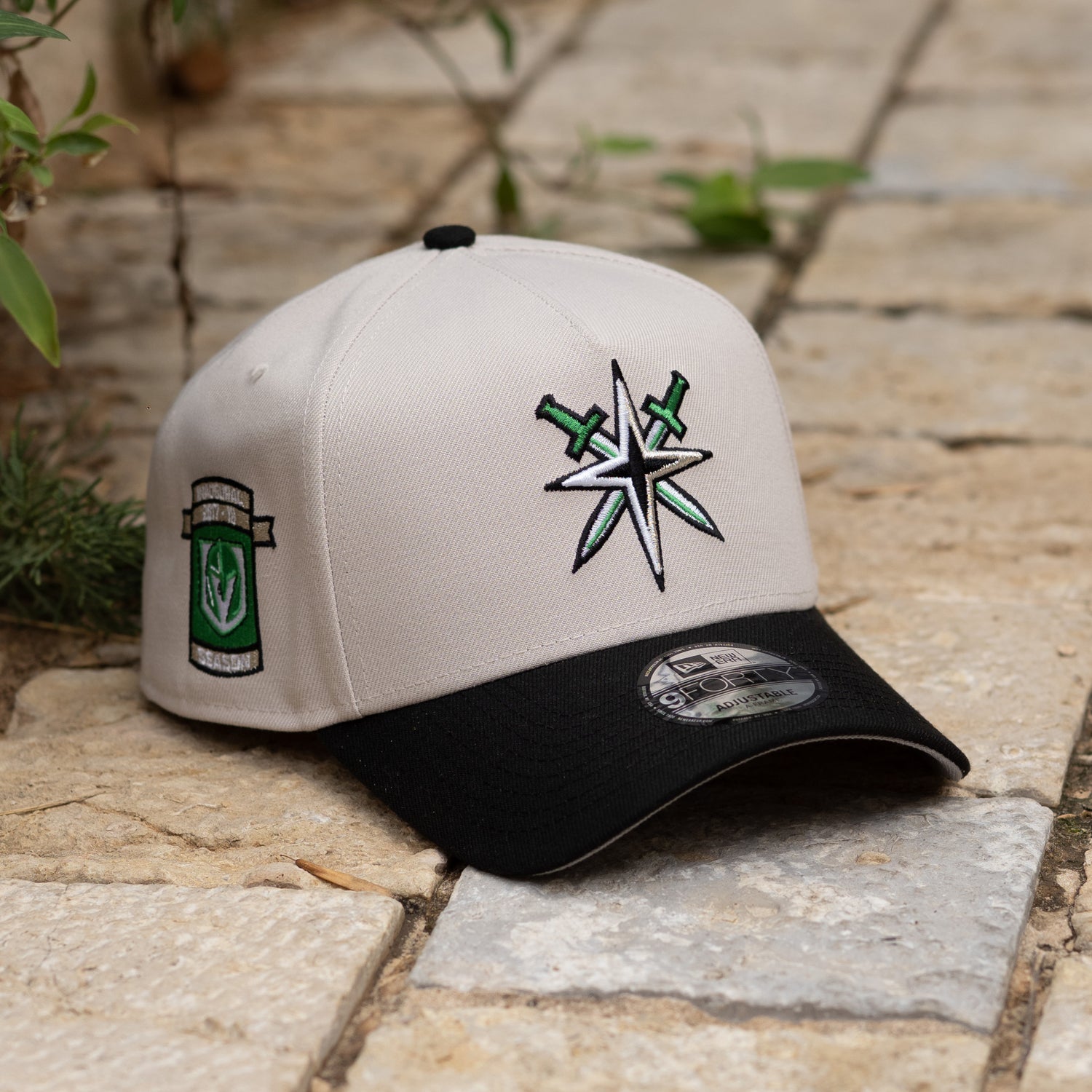 VEGAS GOLDEN KNIGHTS NHL STONE BLACK TWO TONE GRAY UV / NEW ERA 9FORTY A-FRAME