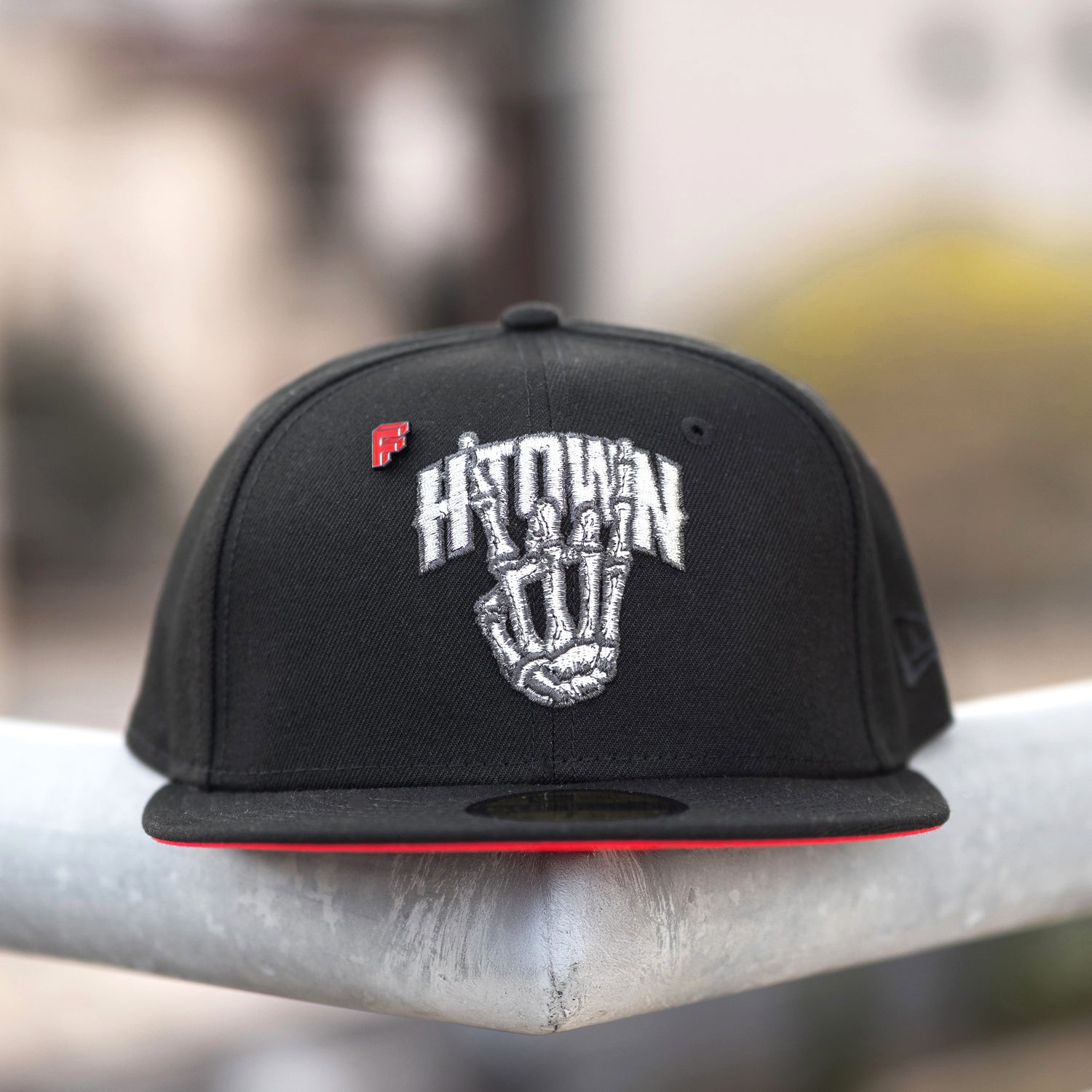 HOUSTON TEXANS NFL BLACK SCARLET UV / NEW ERA 59FIFTY CAP