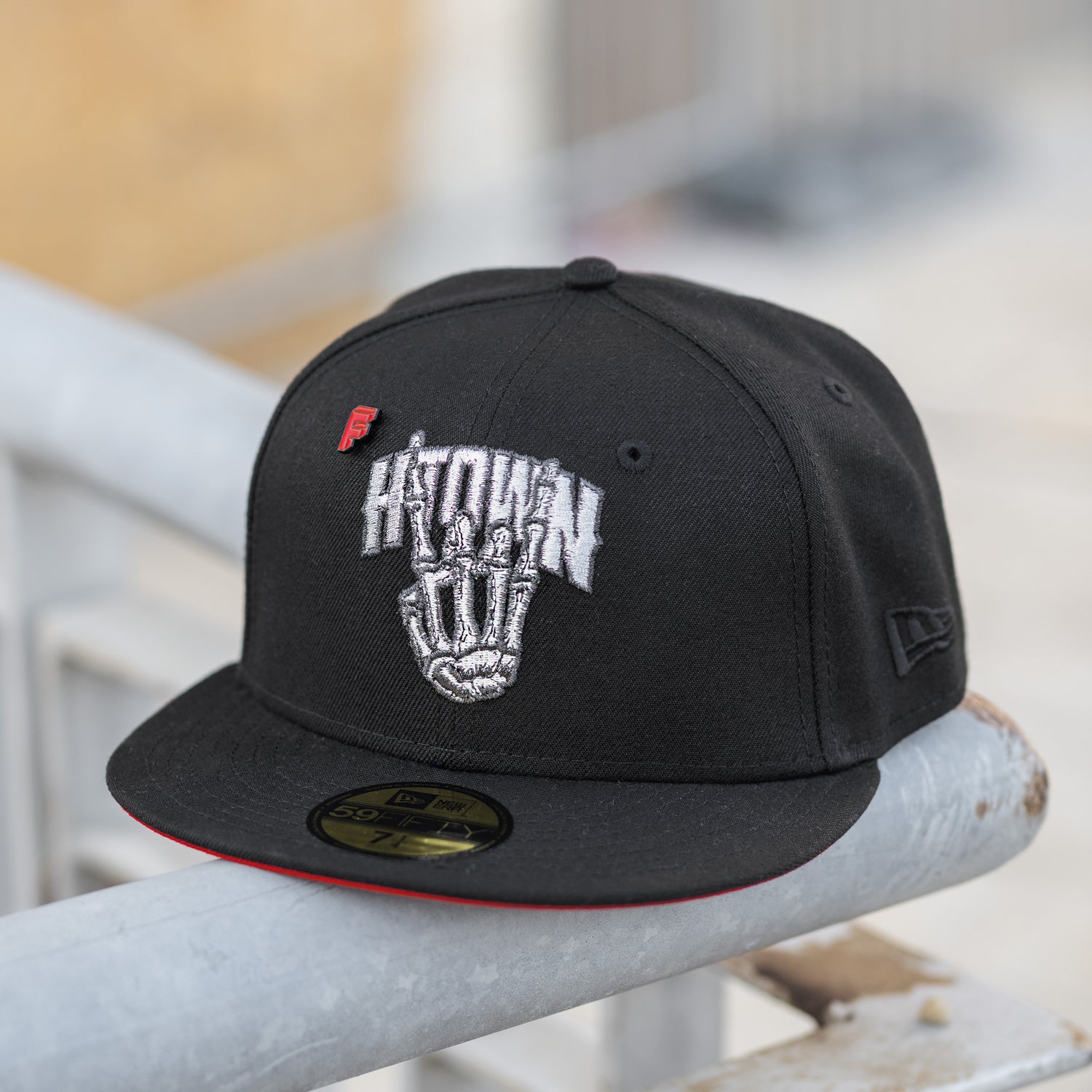 HOUSTON TEXANS NFL BLACK SCARLET UV / NEW ERA 59FIFTY CAP