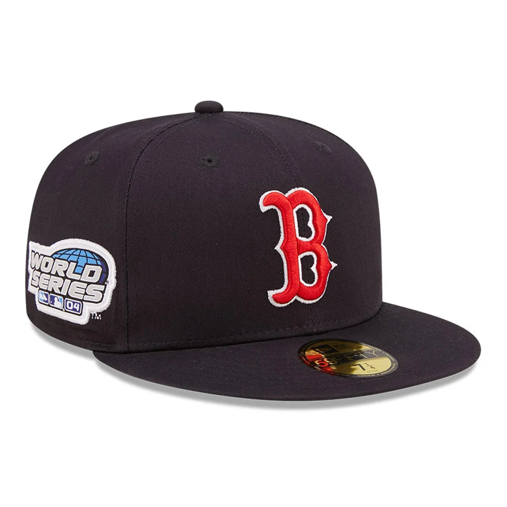 NEW ERA 59FIFTY MLB BOSTON RED SOX WORLD SERIES 2004 NAVY / NAVY UV FITTED CAP