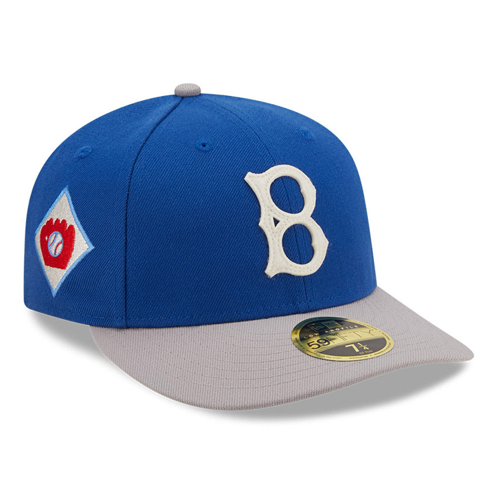 NEW ERA 59FIFTY LOW PROFILE MLB BROOKLYN DODGERS COOPERSTOWN TWO TONE / GREEN UV FITTED CAP