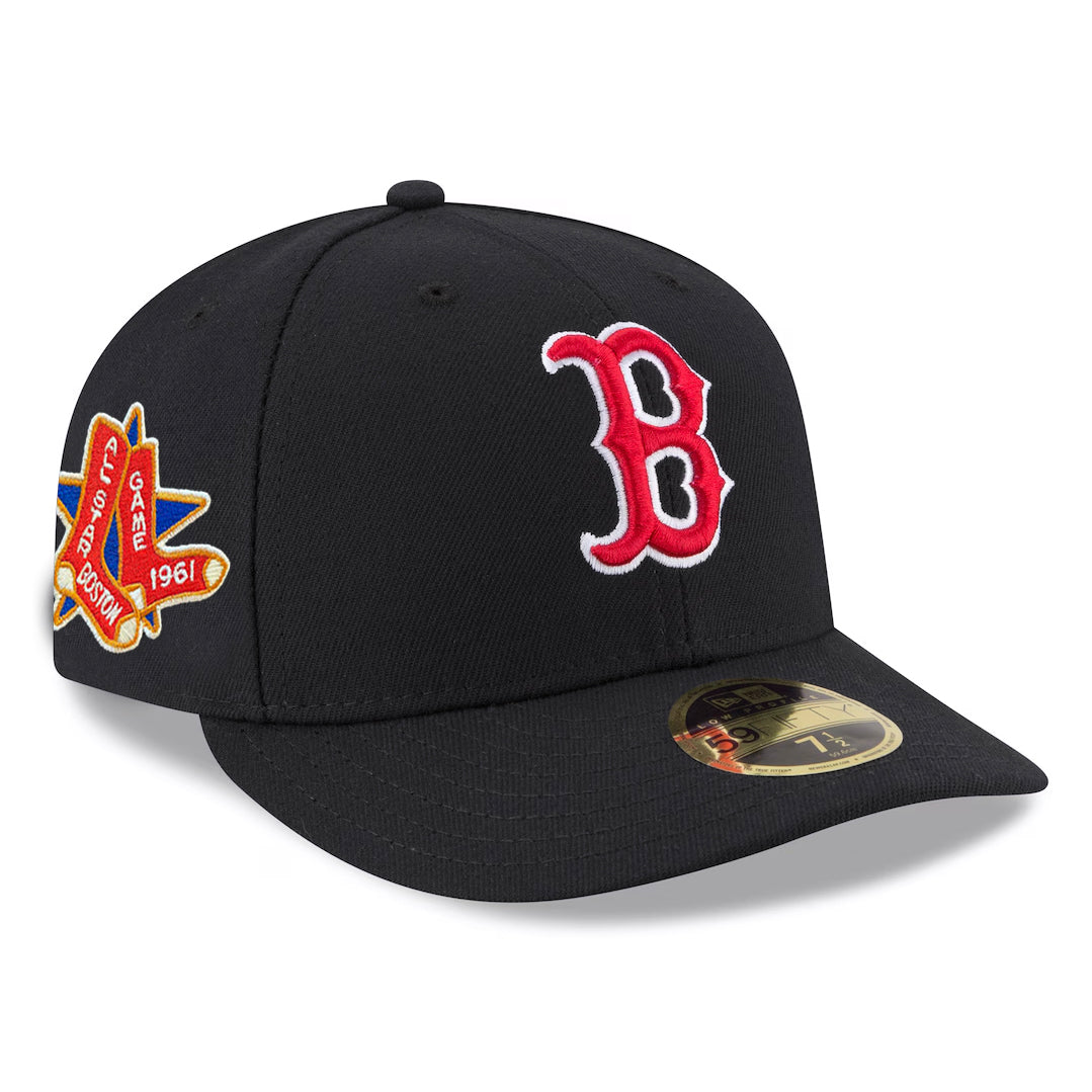 BOSTON RED SOX MLB BLACK GRAY UV / NEW ERA LOW PROFILE FITTED 59FIFTY CAP