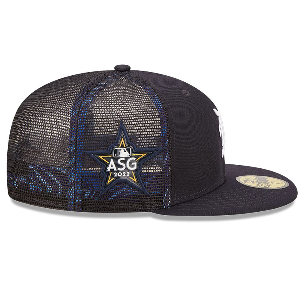 NEW ERA 59FIFTY MLB DETROIT TIGERS ALL STAR GAME 2022 NAVY / TROPIC BLUE UV FITTED TRUCKER CAP