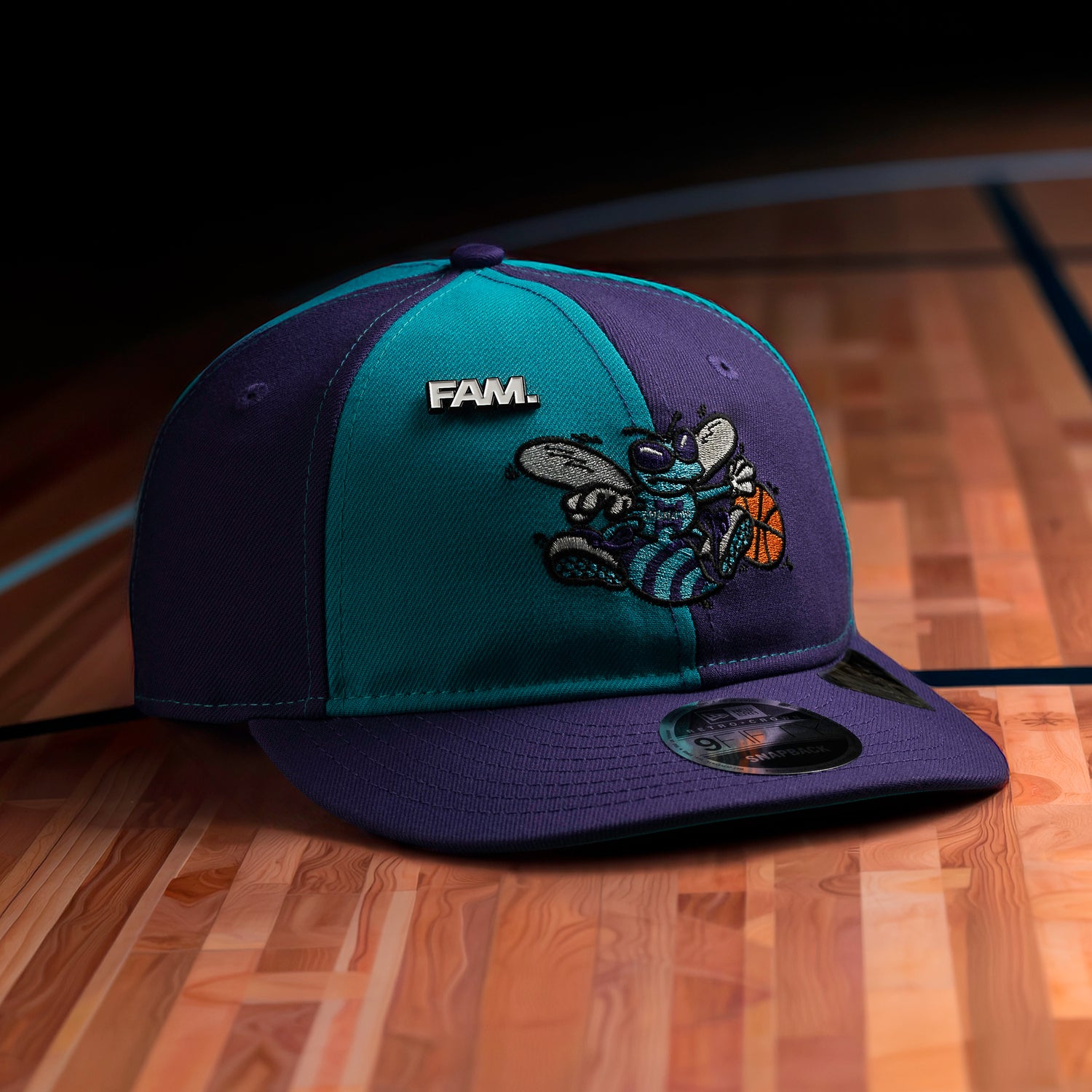 CHARLOTTE HORNETS NBA TEAL ORCHID TWO TONE / NEW ERA RC950