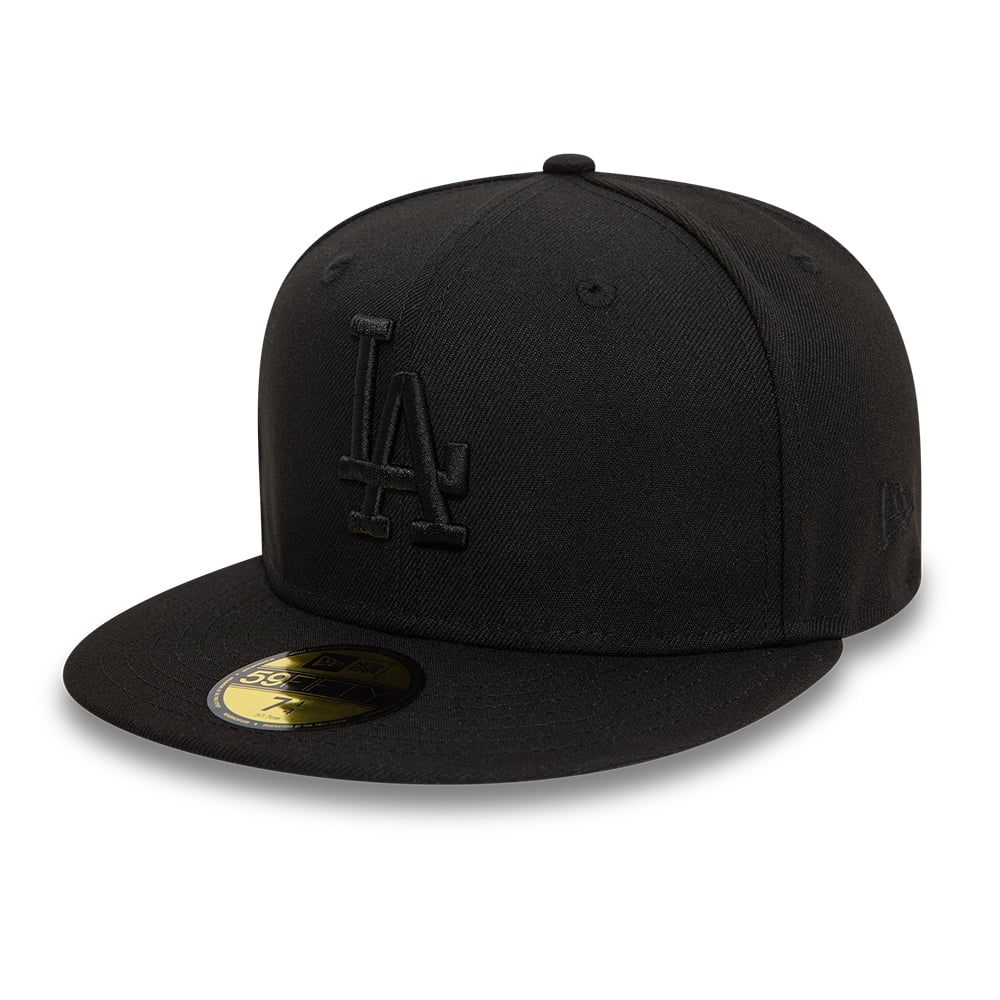 NEW ERA 59FIFTY MLB LEAGUE LOS ANGELES DODGERS TEAM BLACK FITTED CAP