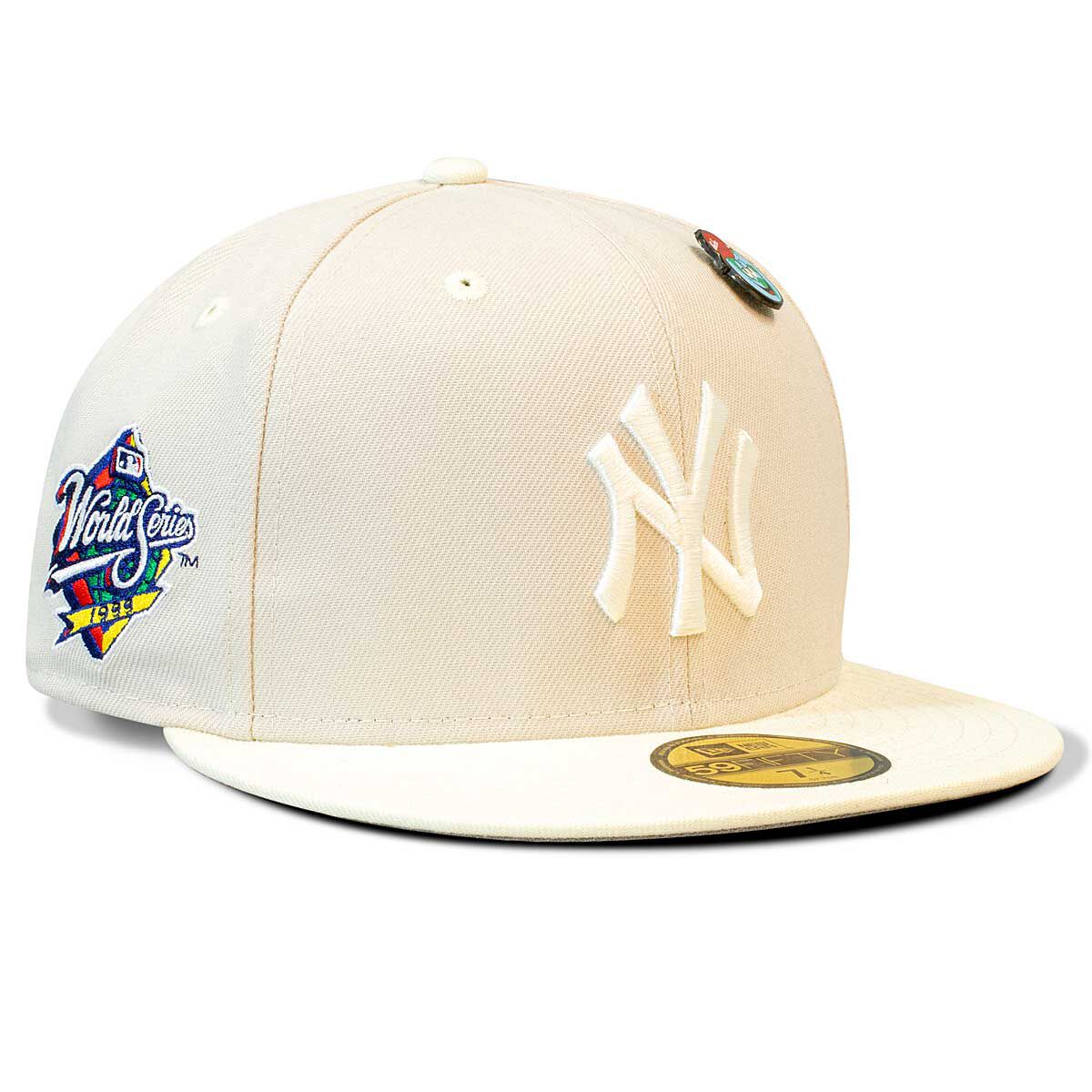 NEW ERA 59FIFTY MLB NEW YORK YANKEES WS PIN BEIGE FITTED CAP