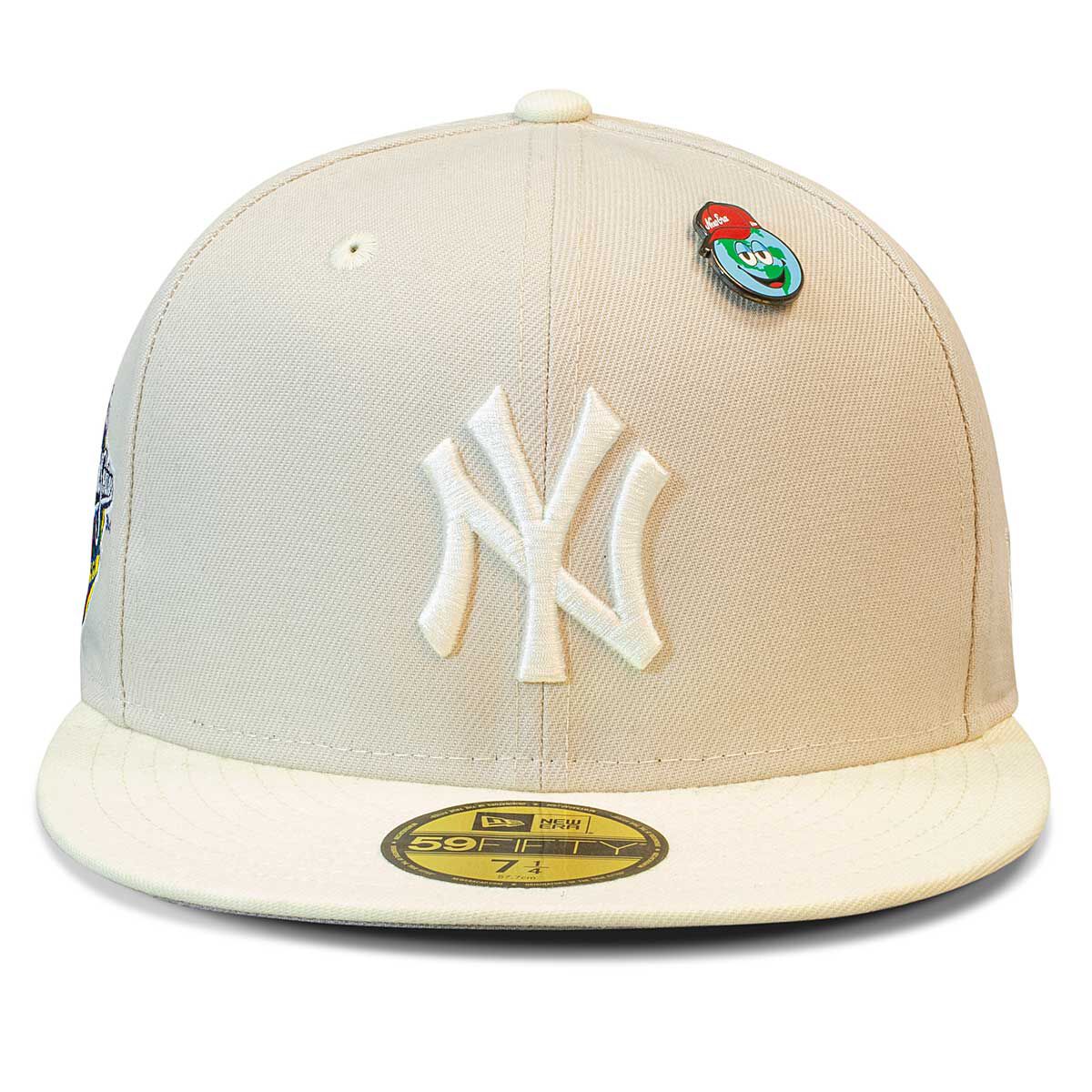 NEW ERA 59FIFTY MLB NEW YORK YANKEES WS PIN BEIGE FITTED CAP