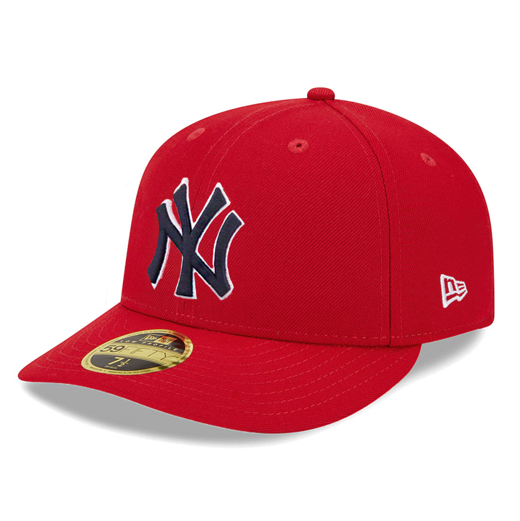 NEW YORK YANKEES MLB SCARLET GRAY UV / NEW ERA LOW PROFILE FITTED 59FIFTY CAP