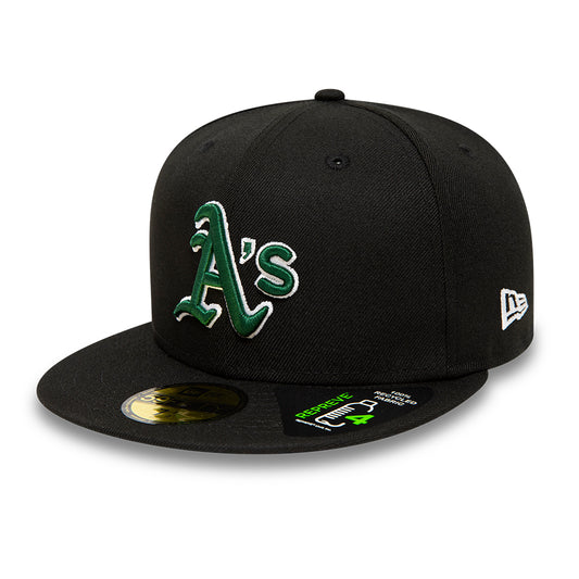 NEW ERA 59FIFTY MLB OAKLAND ATHLETICS BLACK / BLACK UV FITTED CAP